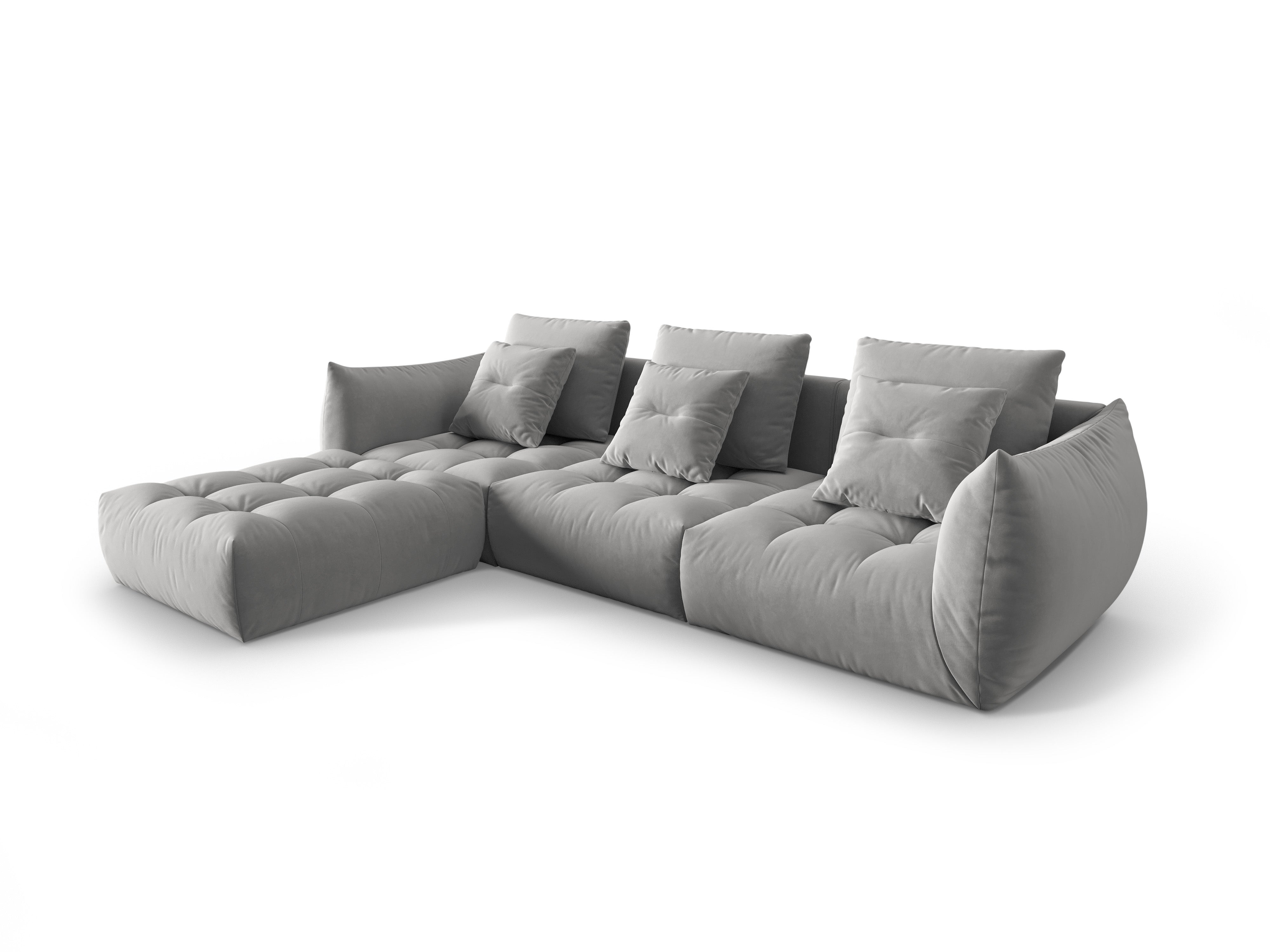 Bloom Ecksofa, 332x216 cm, Material: Samt