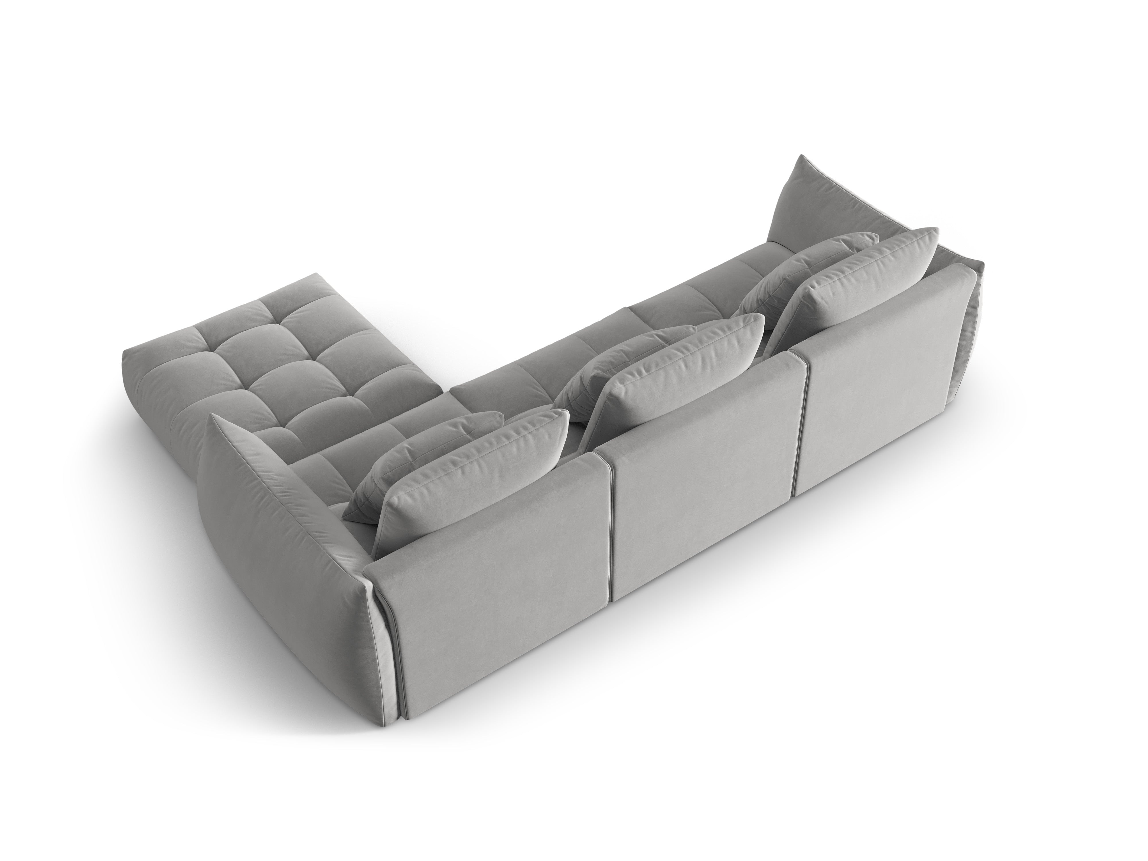 Bloom Ecksofa, 332x216 cm, Material: Samt