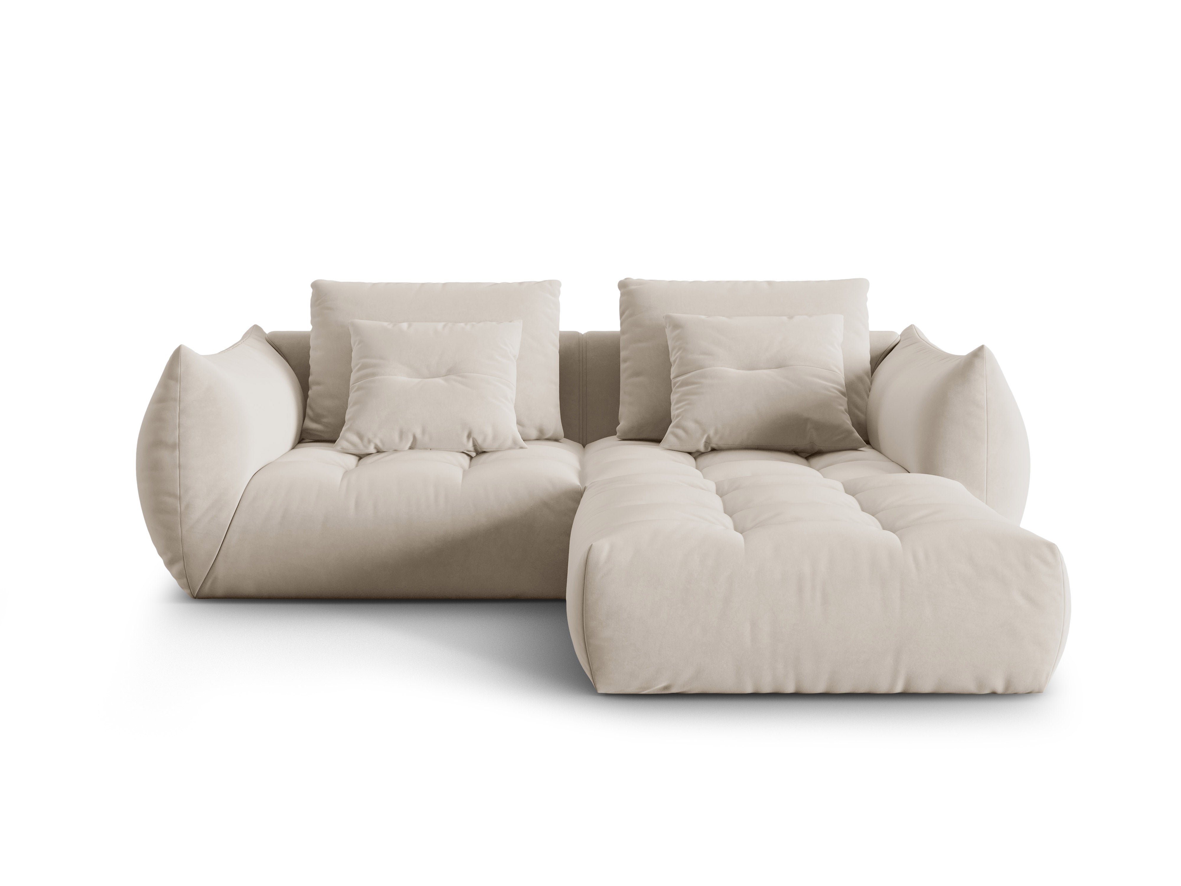 Bloom Ecksofa, 232x216 cm, Material: Samt