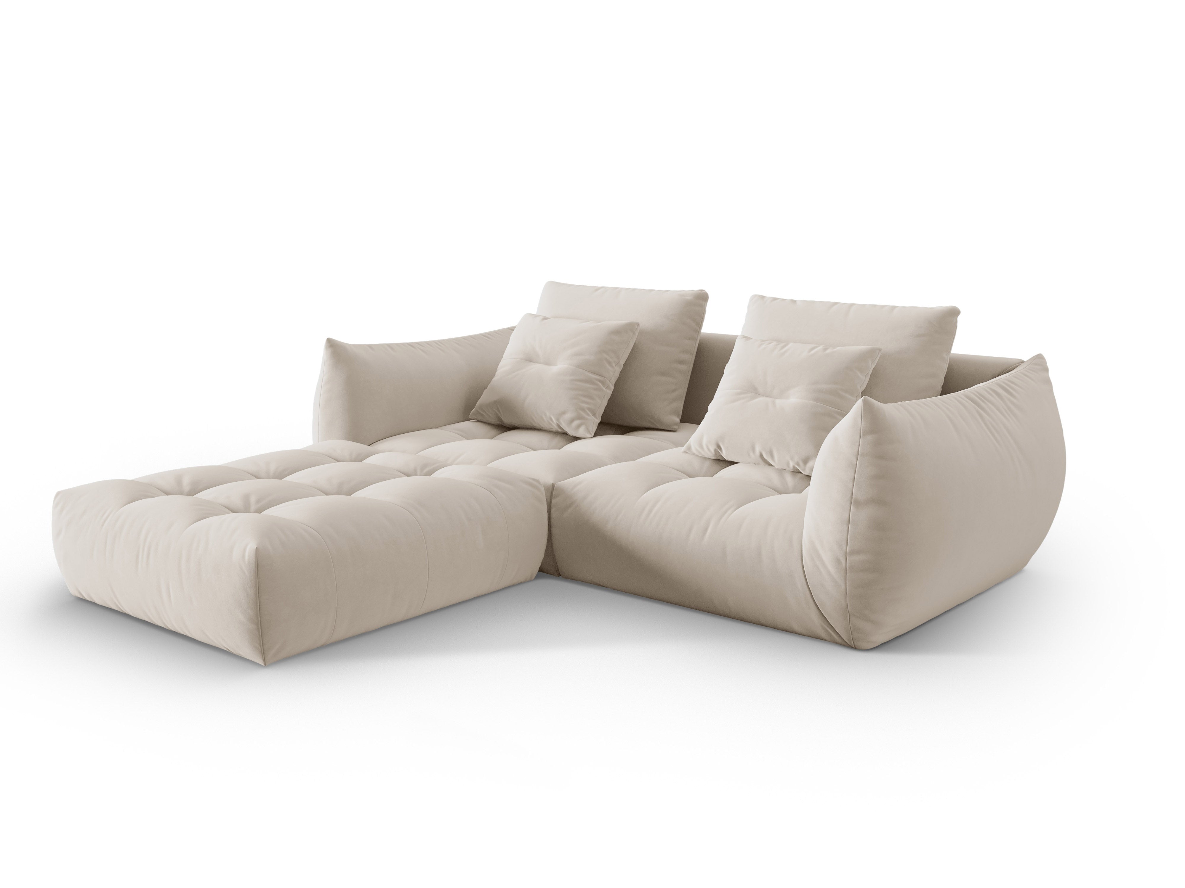 Bloom Ecksofa, 232x216 cm, Material: Samt