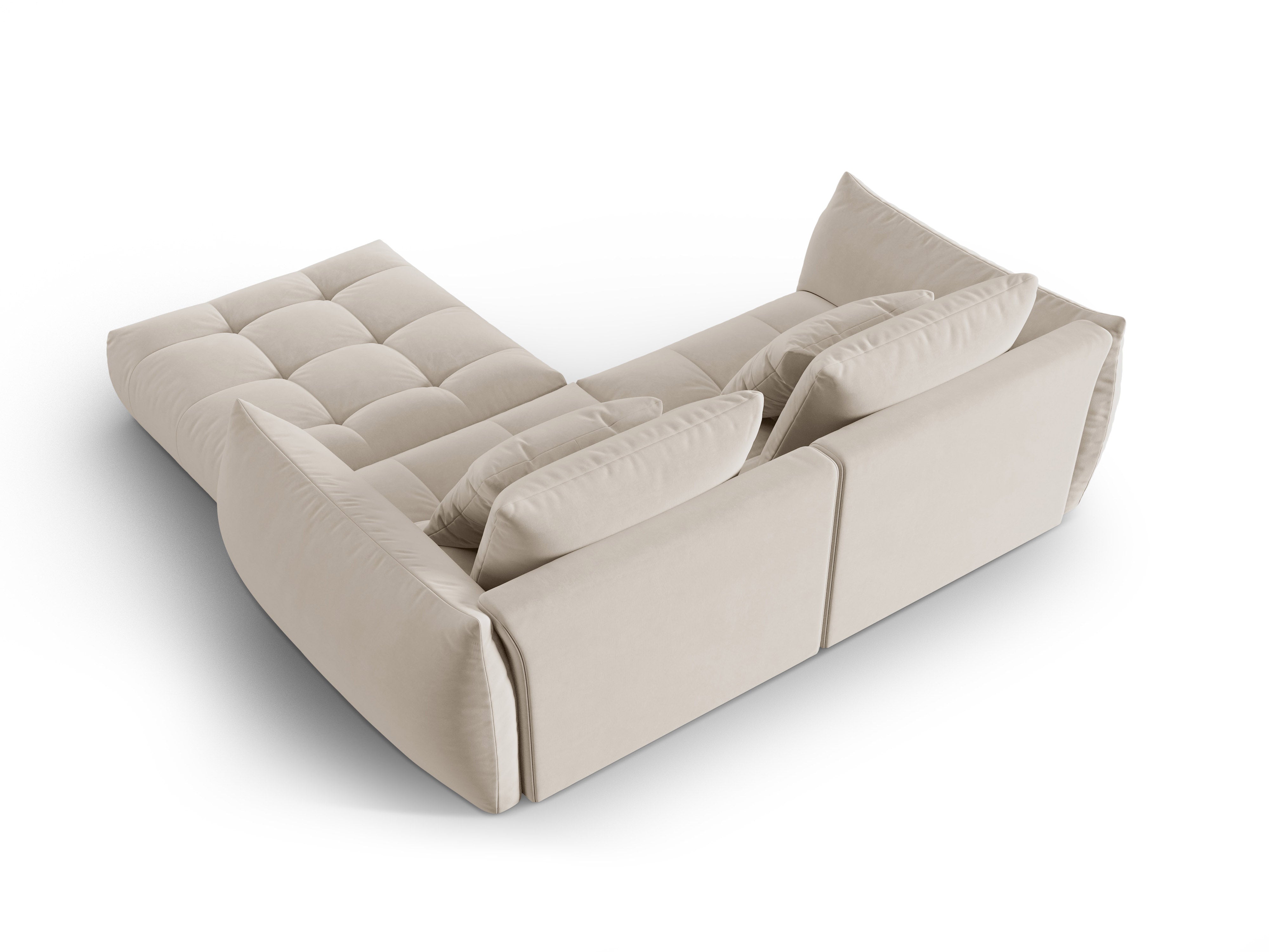 Bloom Ecksofa, 232x216 cm, Material: Samt