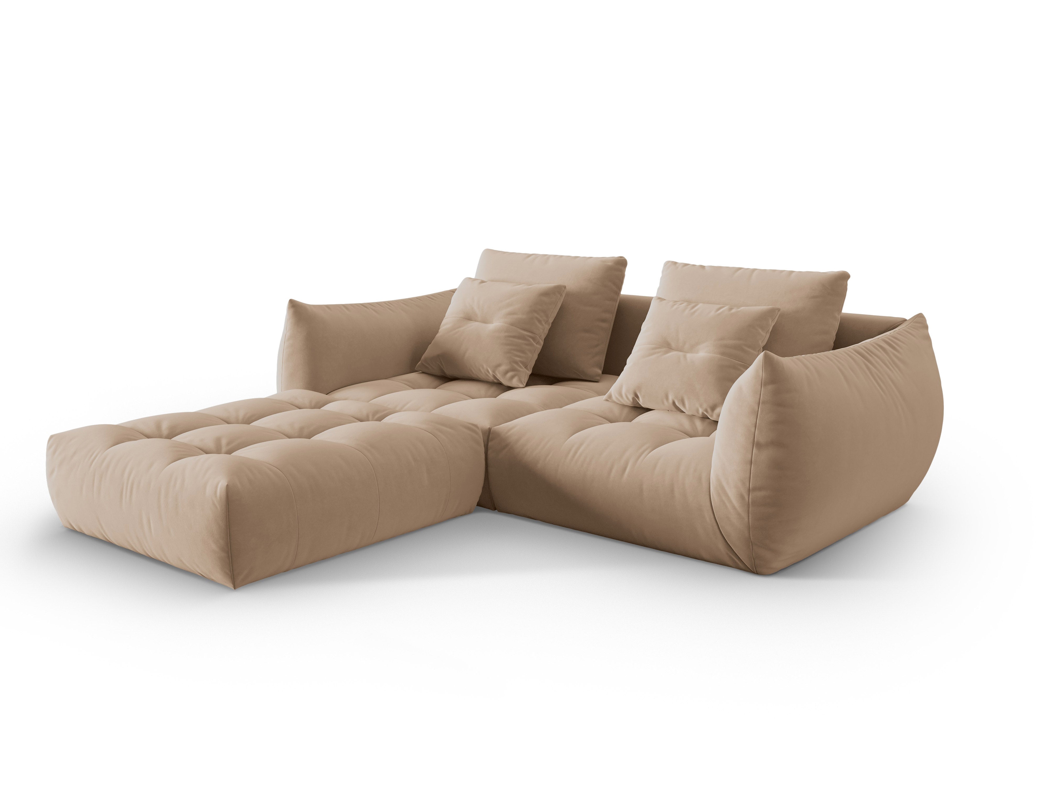 Bloom Ecksofa, 232x216 cm, Material: Samt