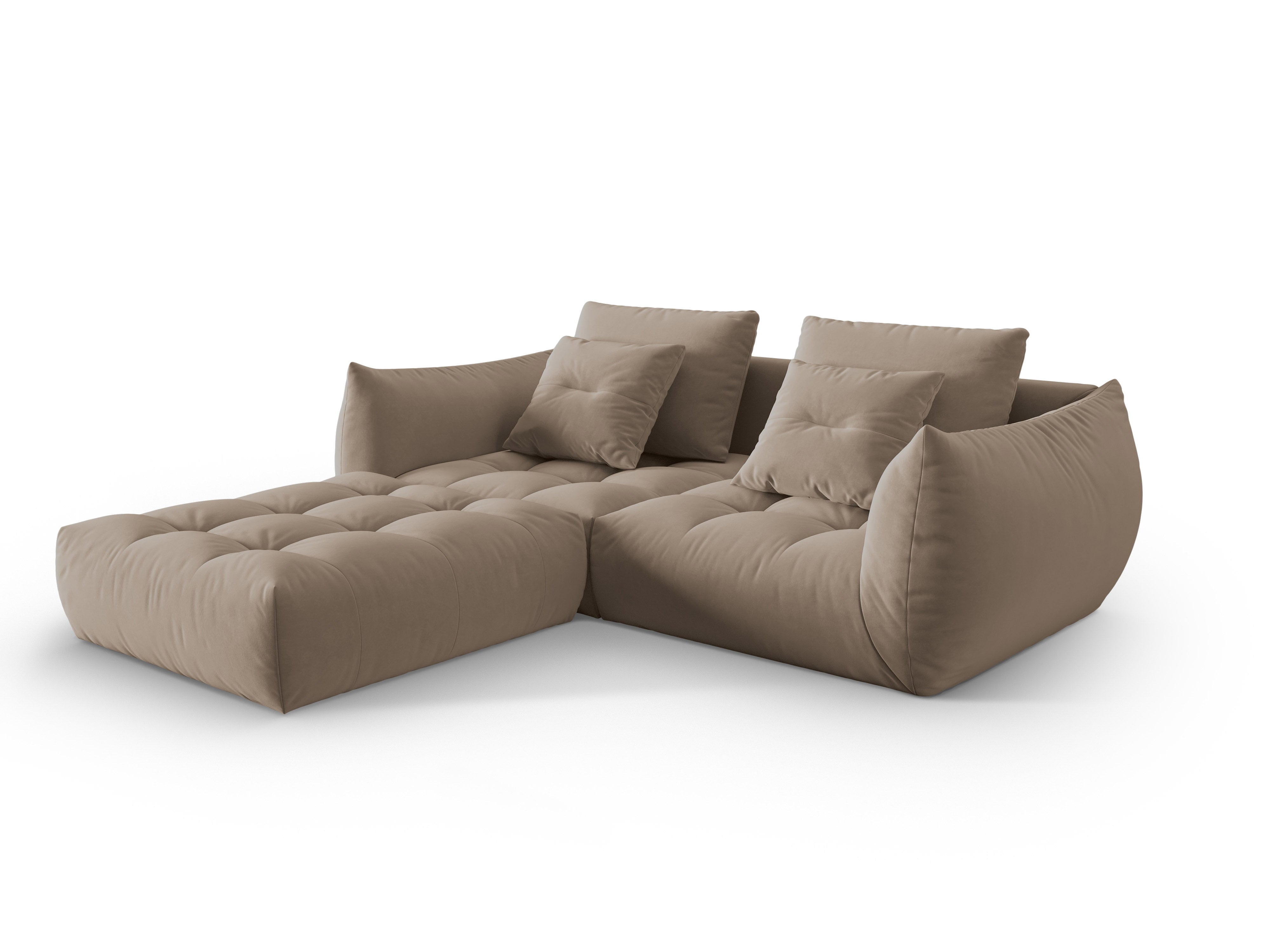 Bloom Ecksofa, 232x216 cm, Material: Samt