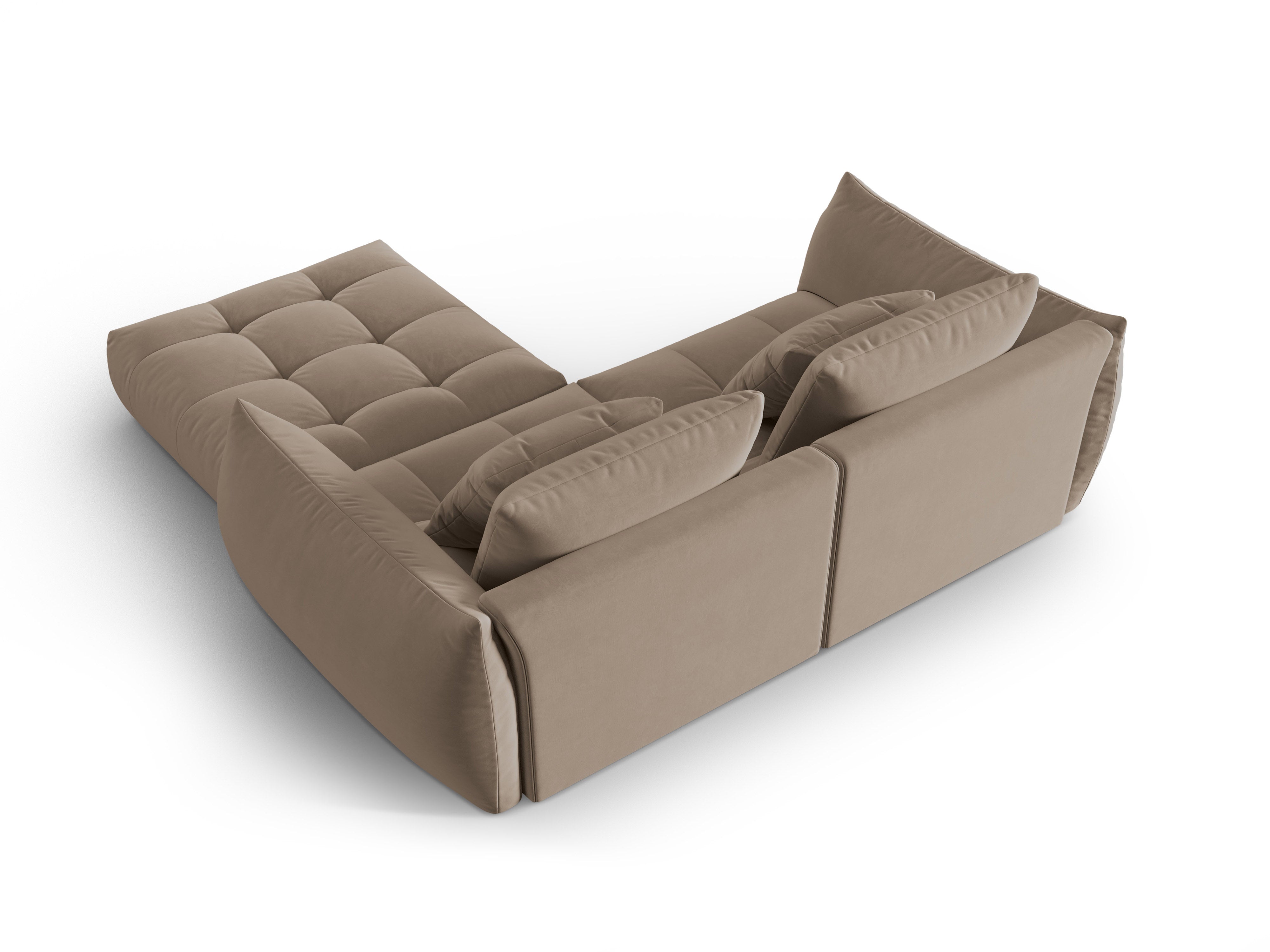 Bloom Ecksofa, 232x216 cm, Material: Samt