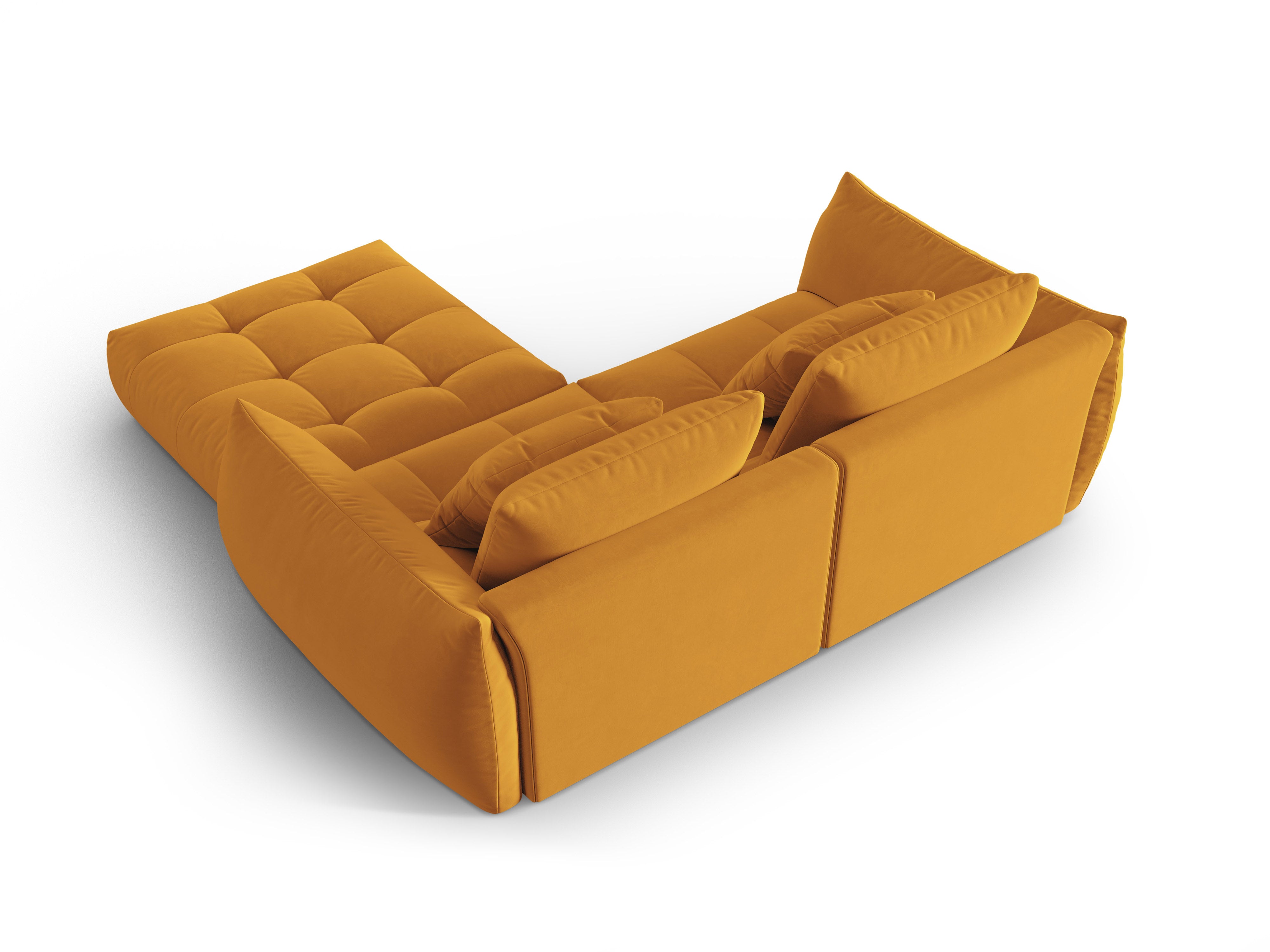 Bloom Ecksofa, 232x216 cm, Material: Samt