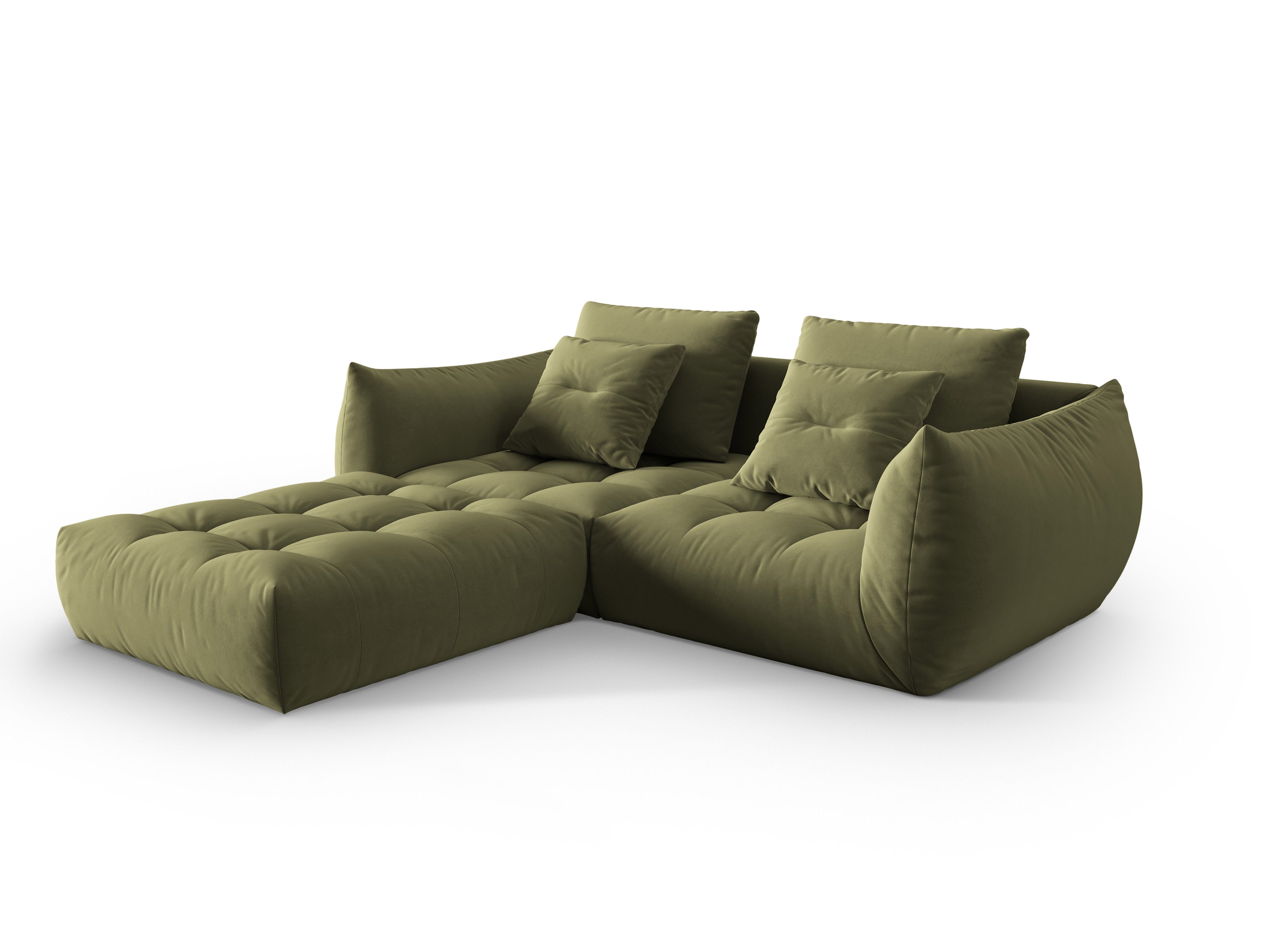 Bloom Ecksofa, 232x216 cm, Material: Samt