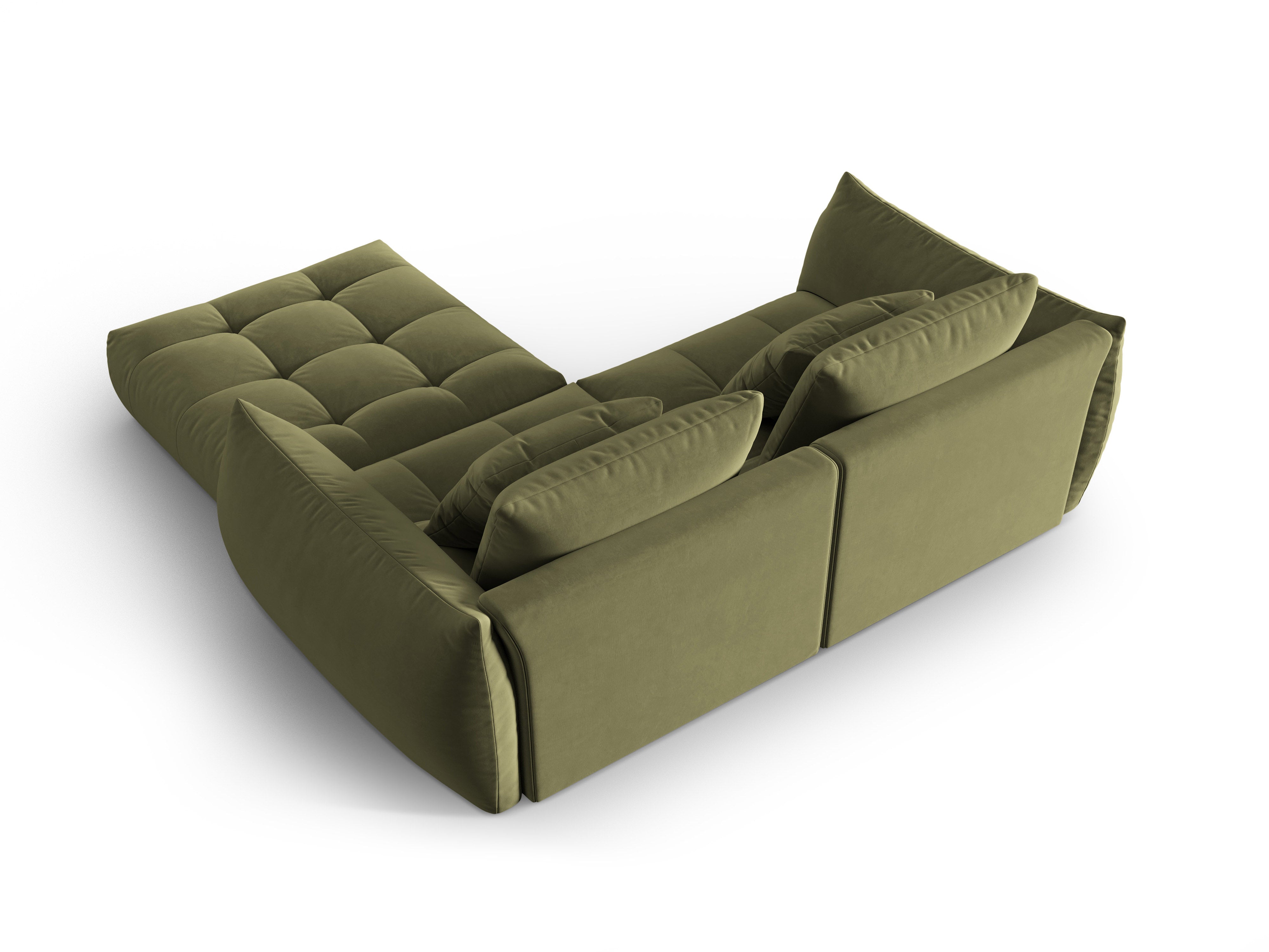Bloom Ecksofa, 232x216 cm, Material: Samt