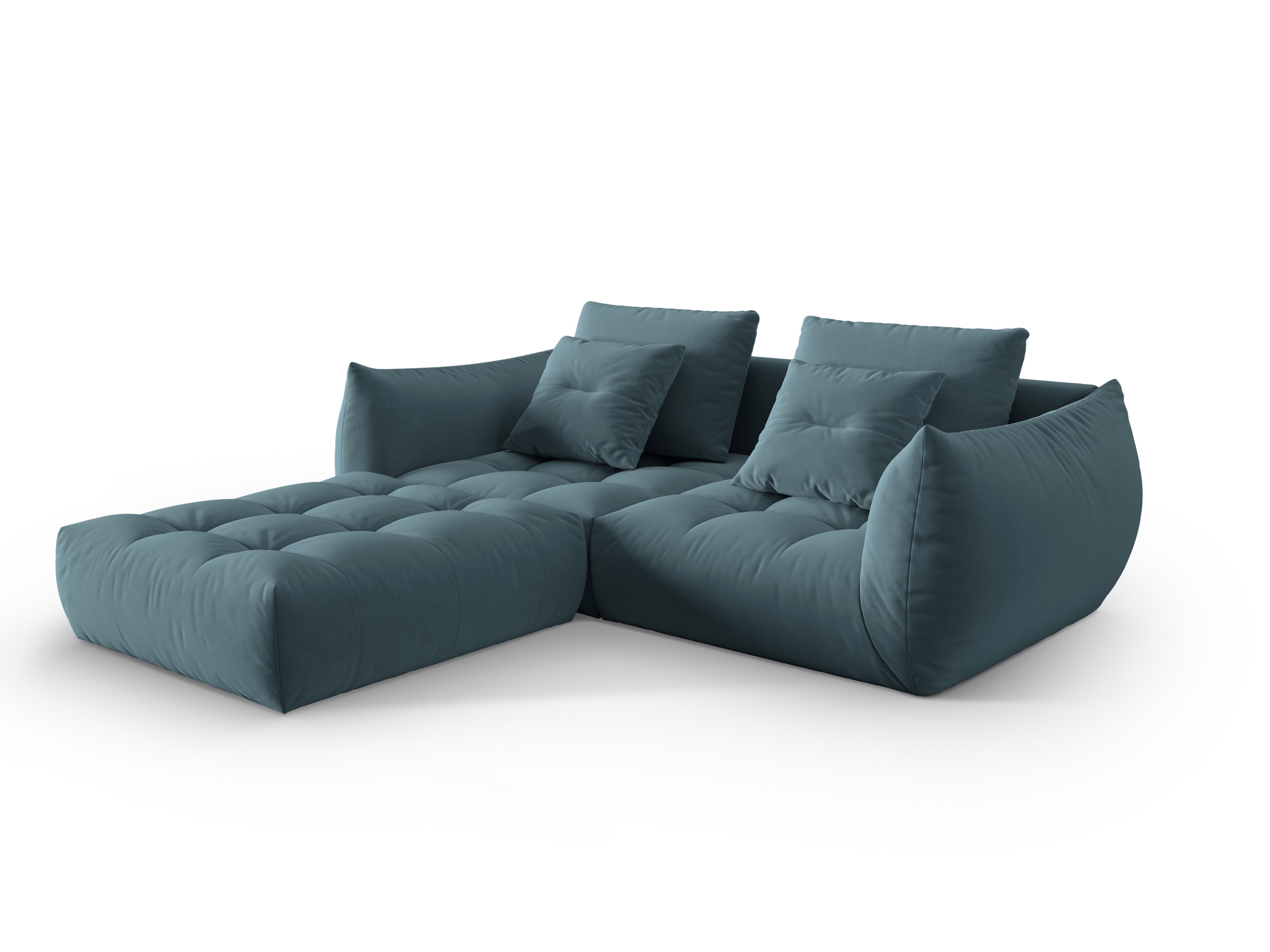 Bloom Ecksofa, 232x216 cm, Material: Samt