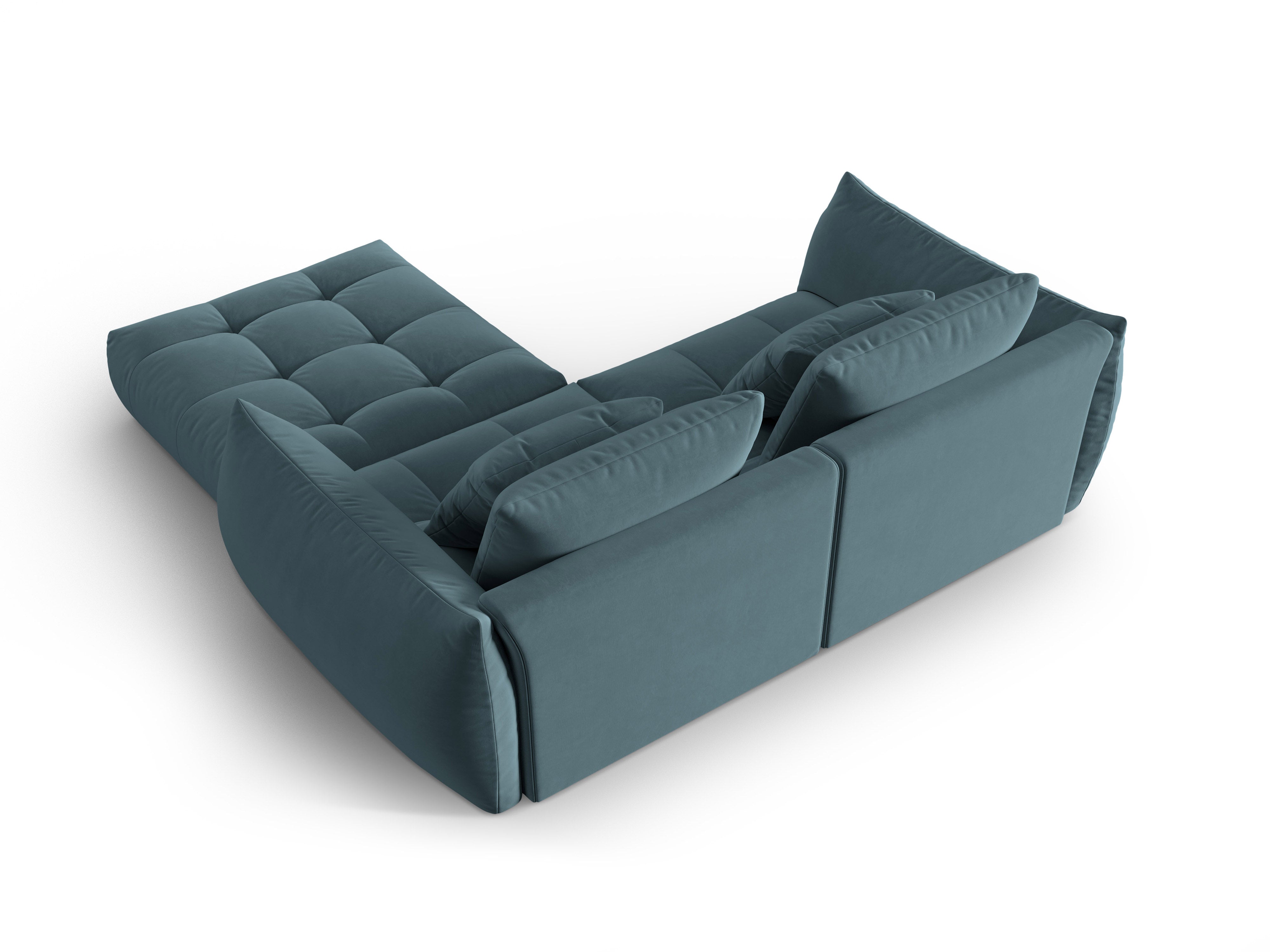 Bloom Ecksofa, 232x216 cm, Material: Samt