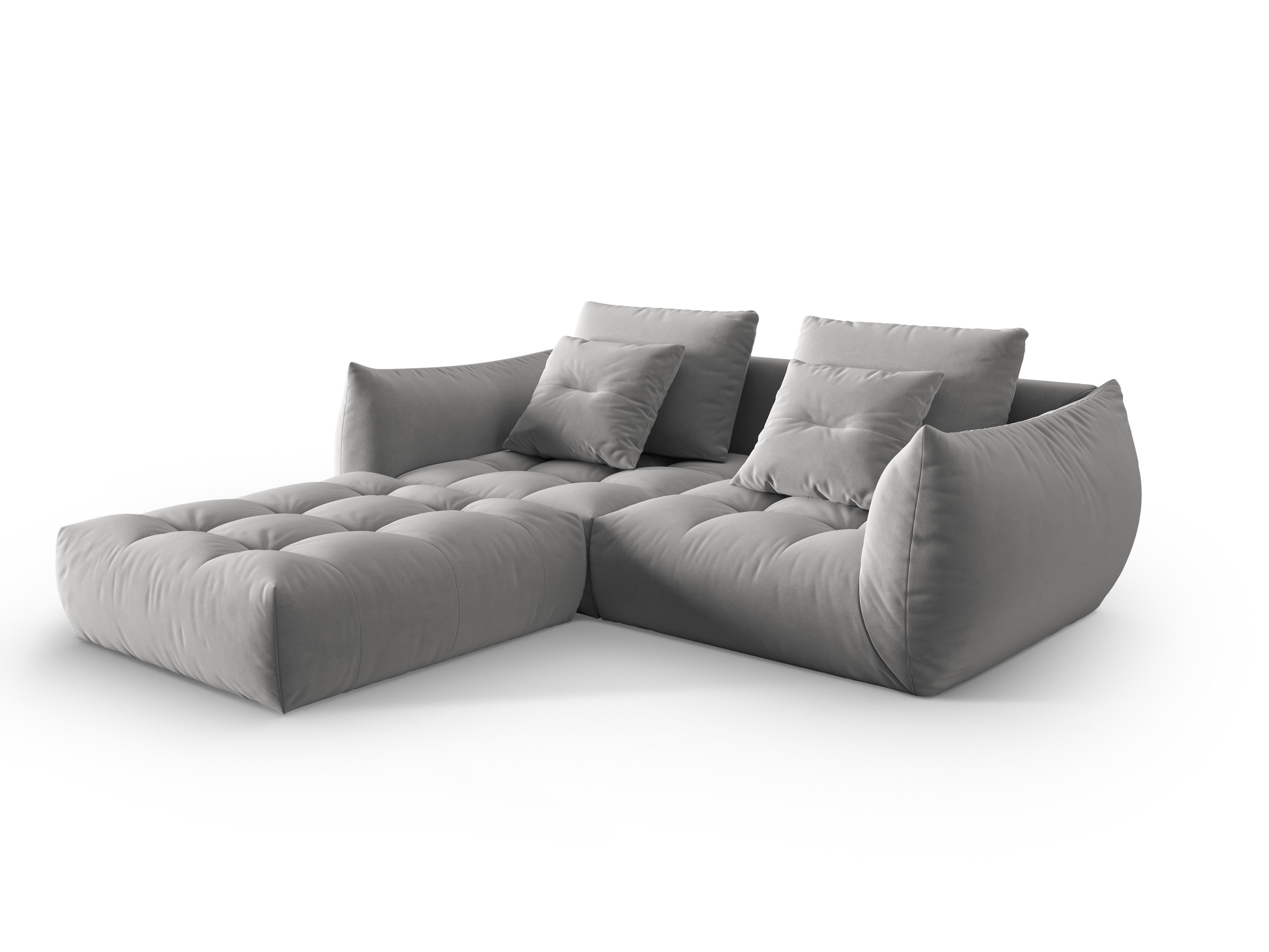 Bloom Ecksofa, 232x216 cm, Material: Samt