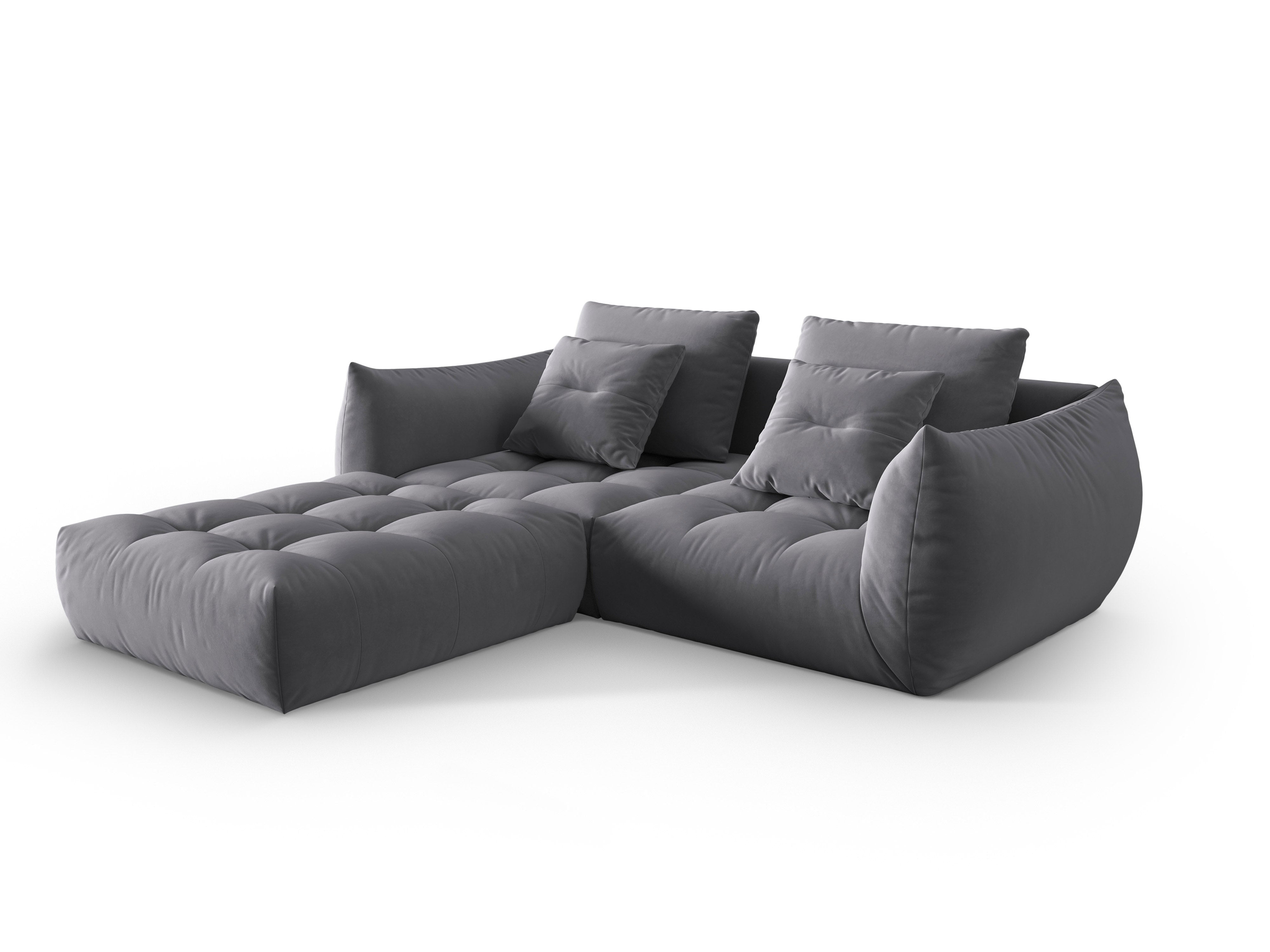 Bloom Ecksofa, 232x216 cm, Material: Samt