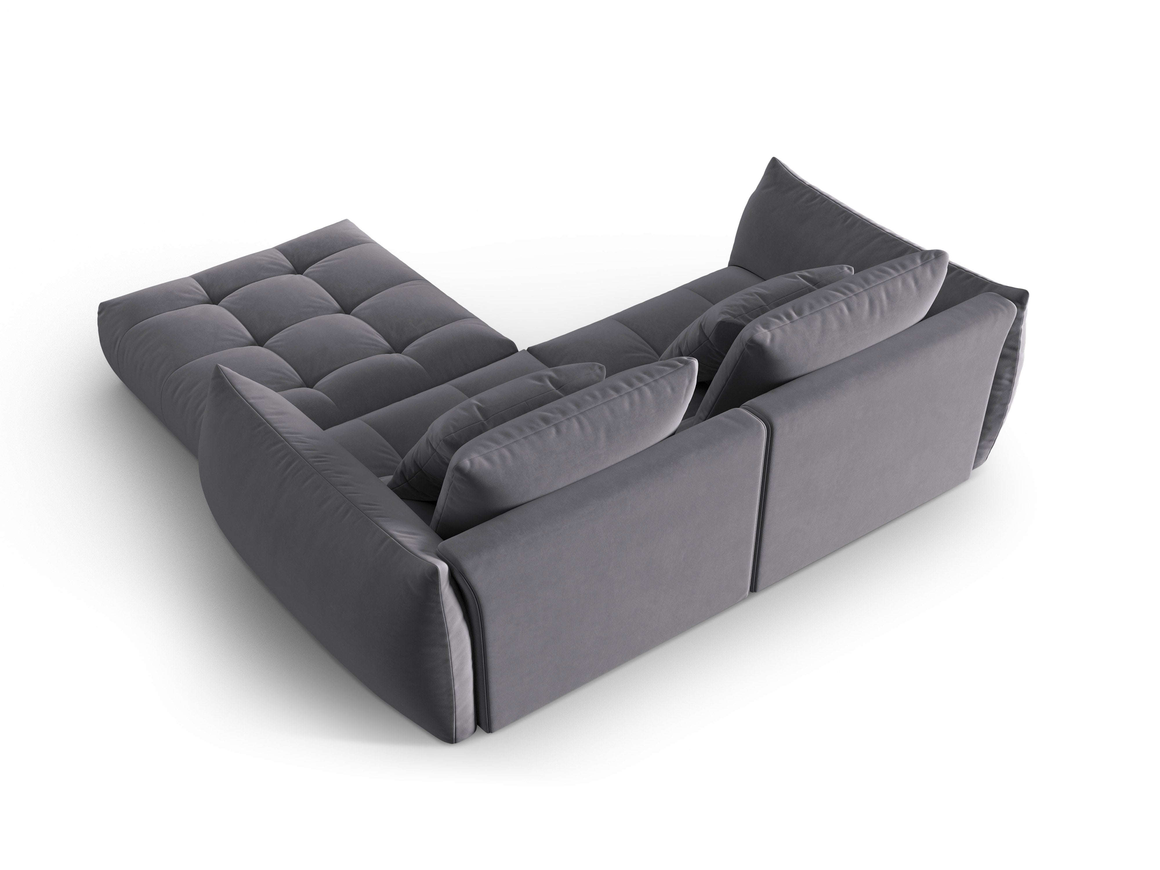 Bloom Ecksofa, 232x216 cm, Material: Samt