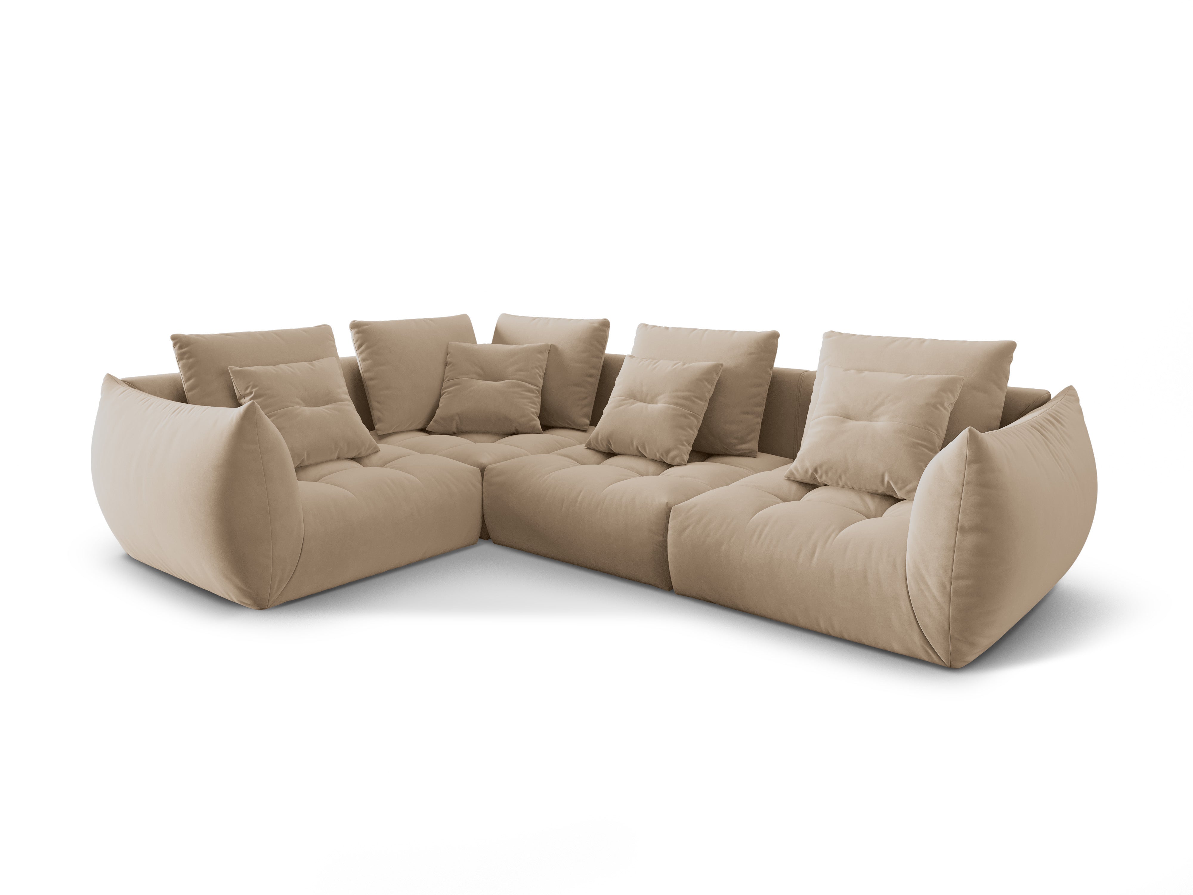 Bloom Ecksofa, 316x216 cm, Material: Samt