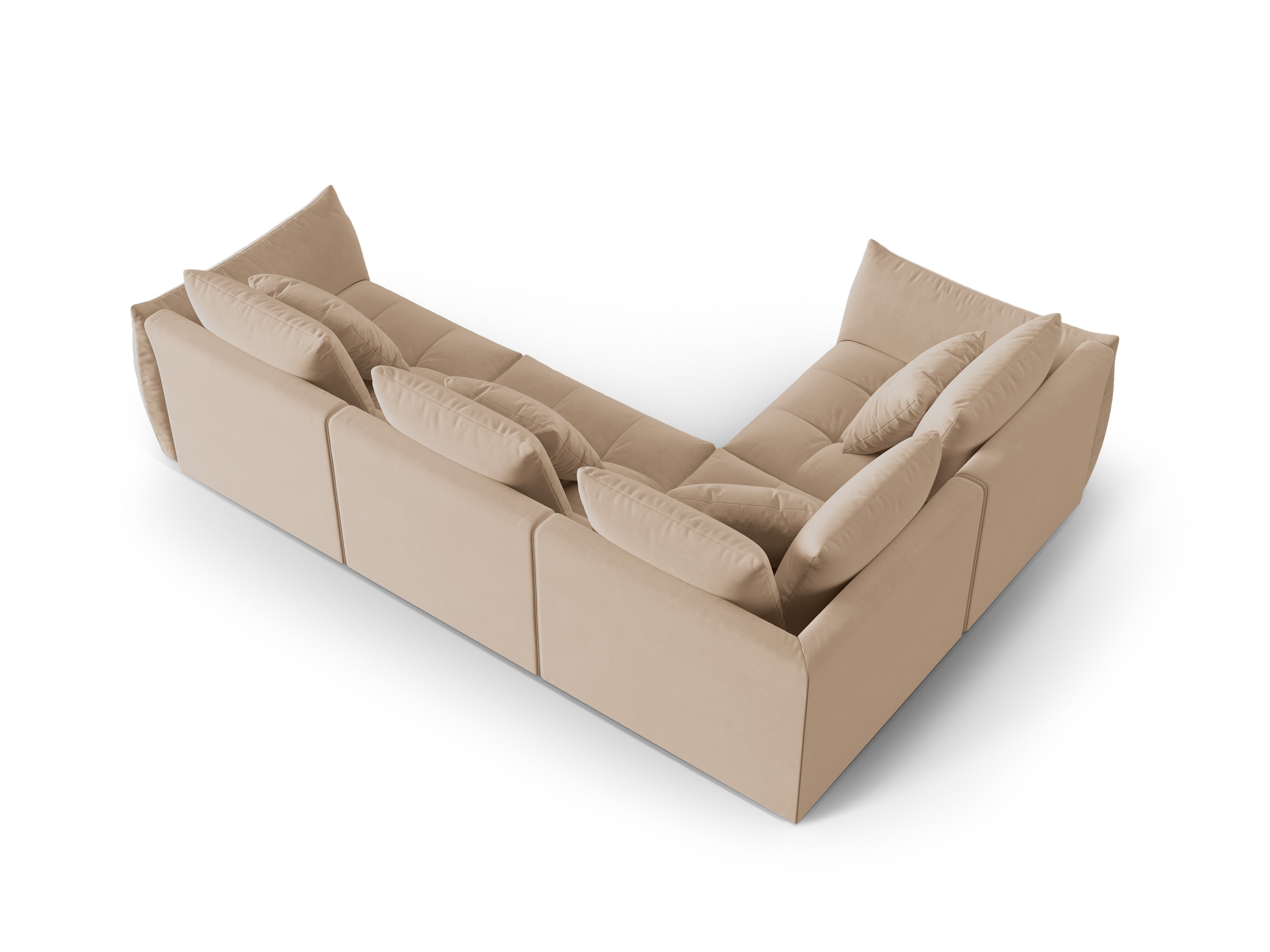 Bloom Ecksofa, 316x216 cm, Material: Samt