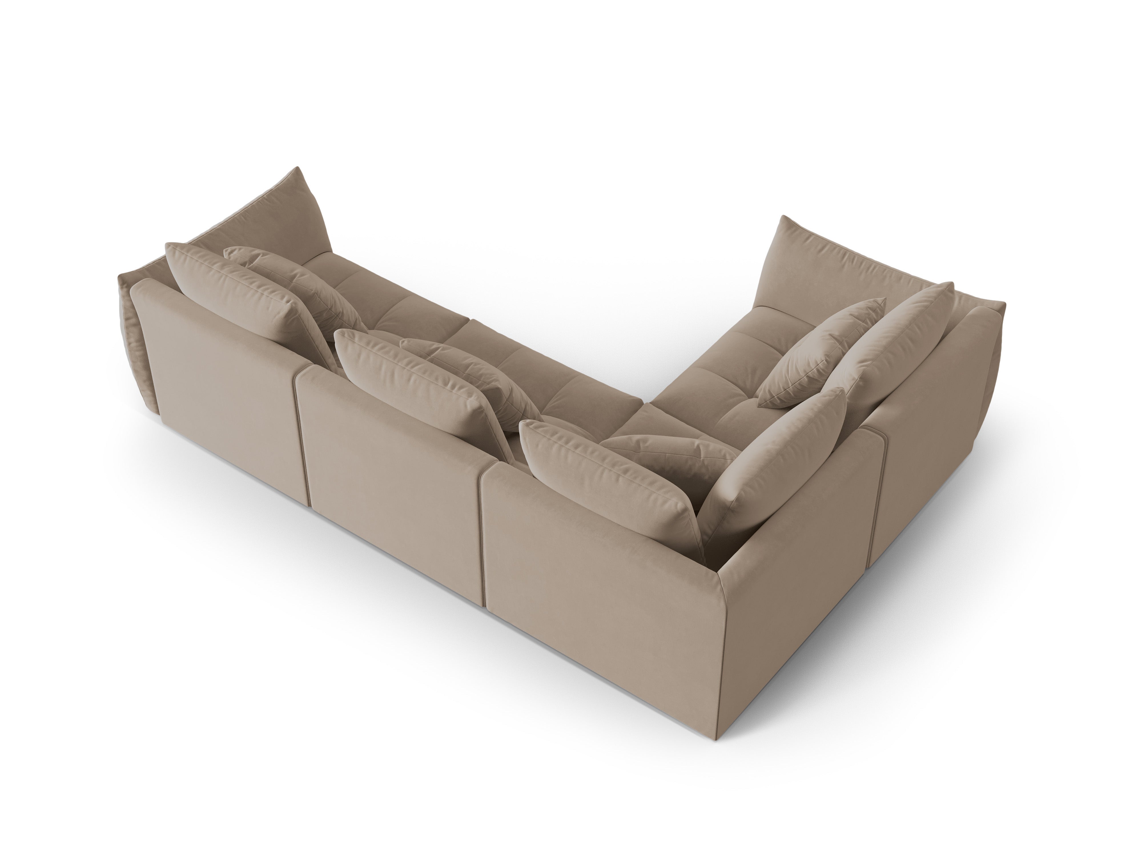 Bloom Ecksofa, 316x216 cm, Material: Samt