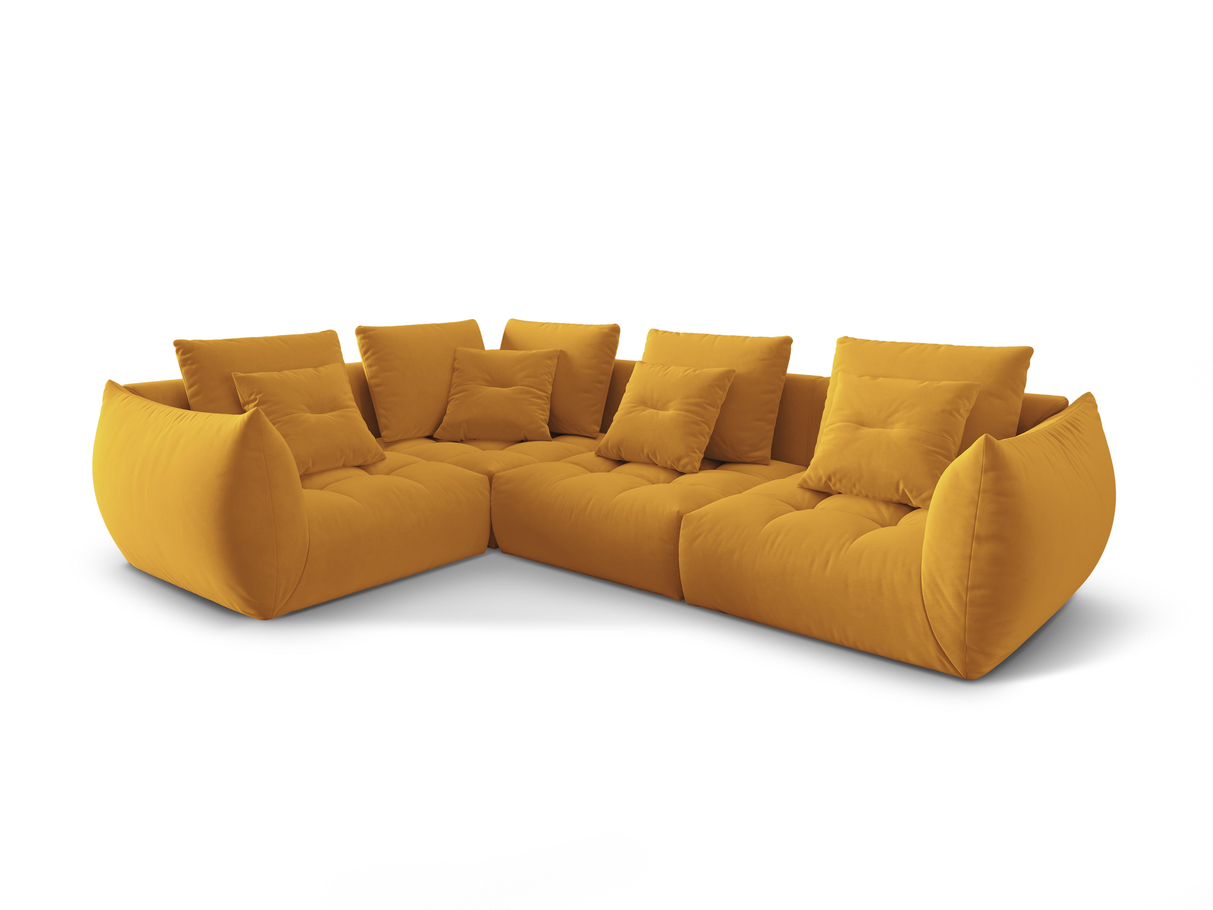 Bloom Ecksofa, 316x216 cm, Material: Samt