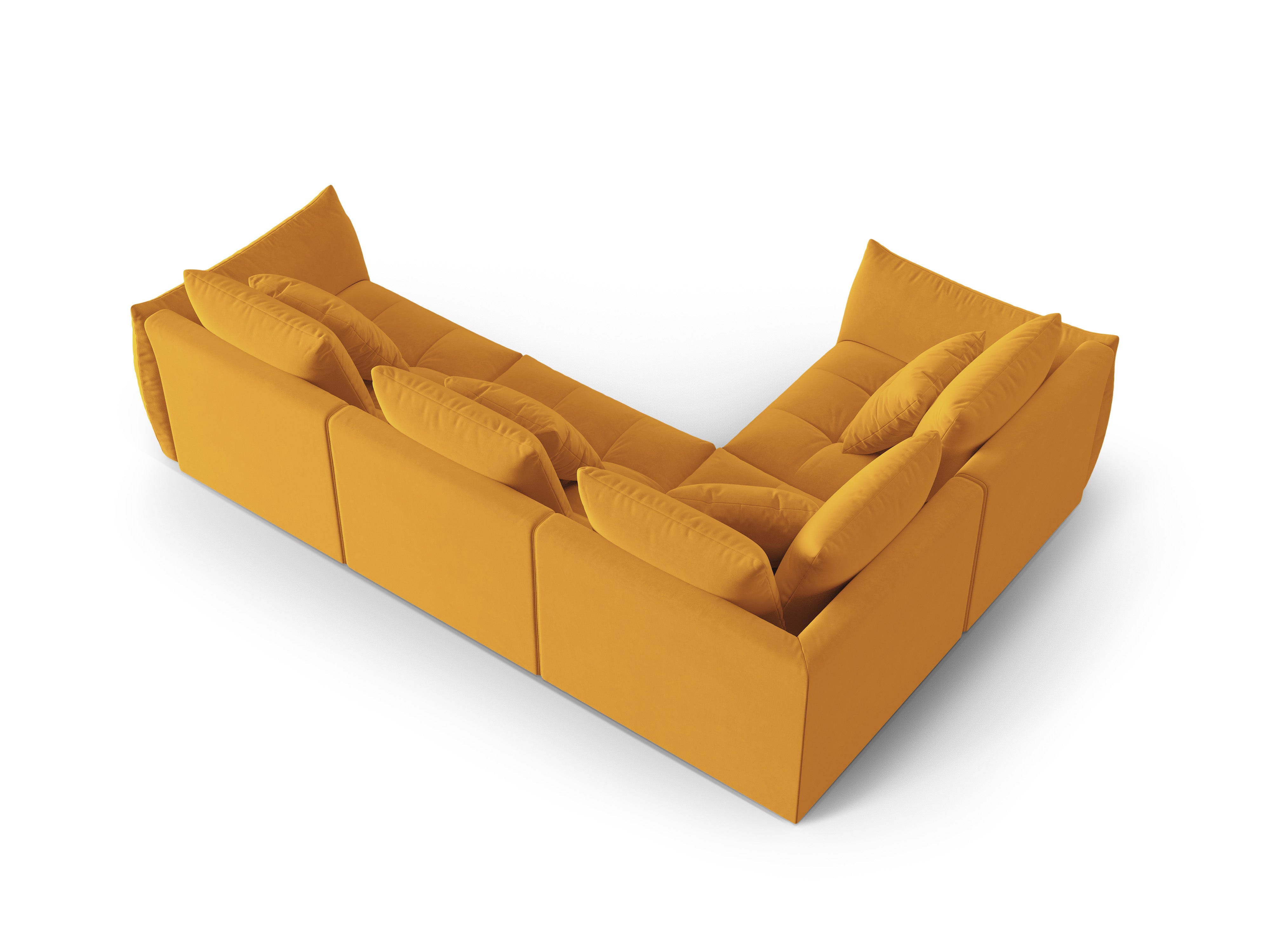 Bloom Ecksofa, 316x216 cm, Material: Samt