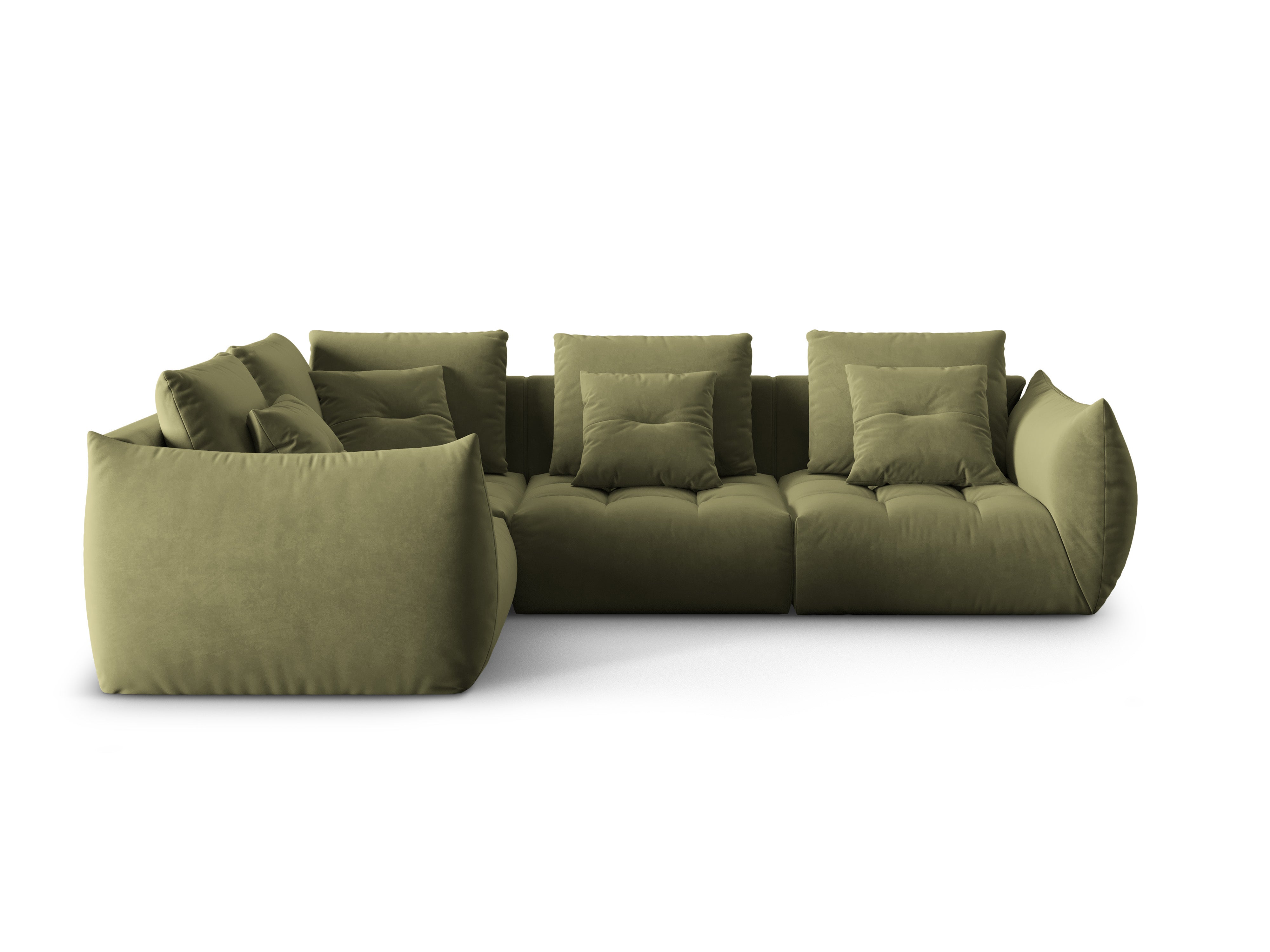 Bloom Ecksofa, 316x216 cm, Material: Samt