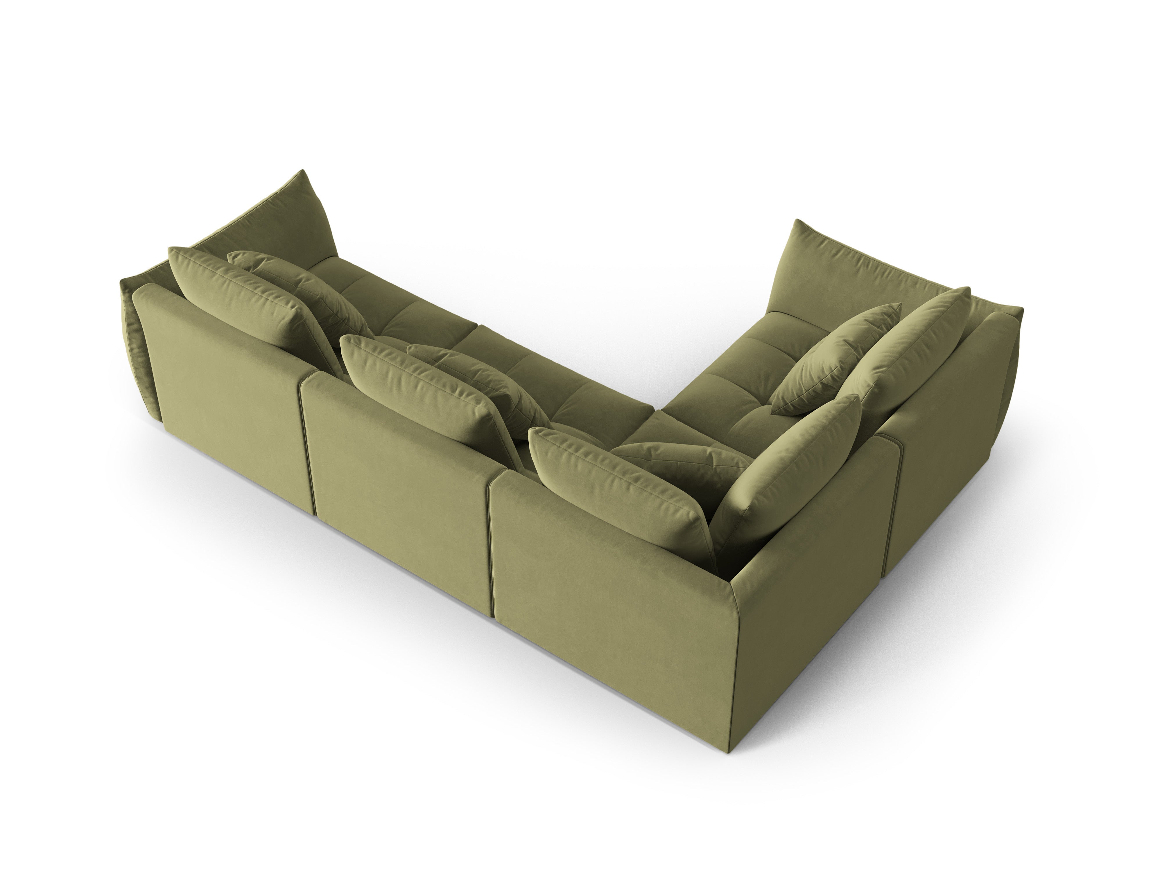 Bloom Ecksofa, 316x216 cm, Material: Samt