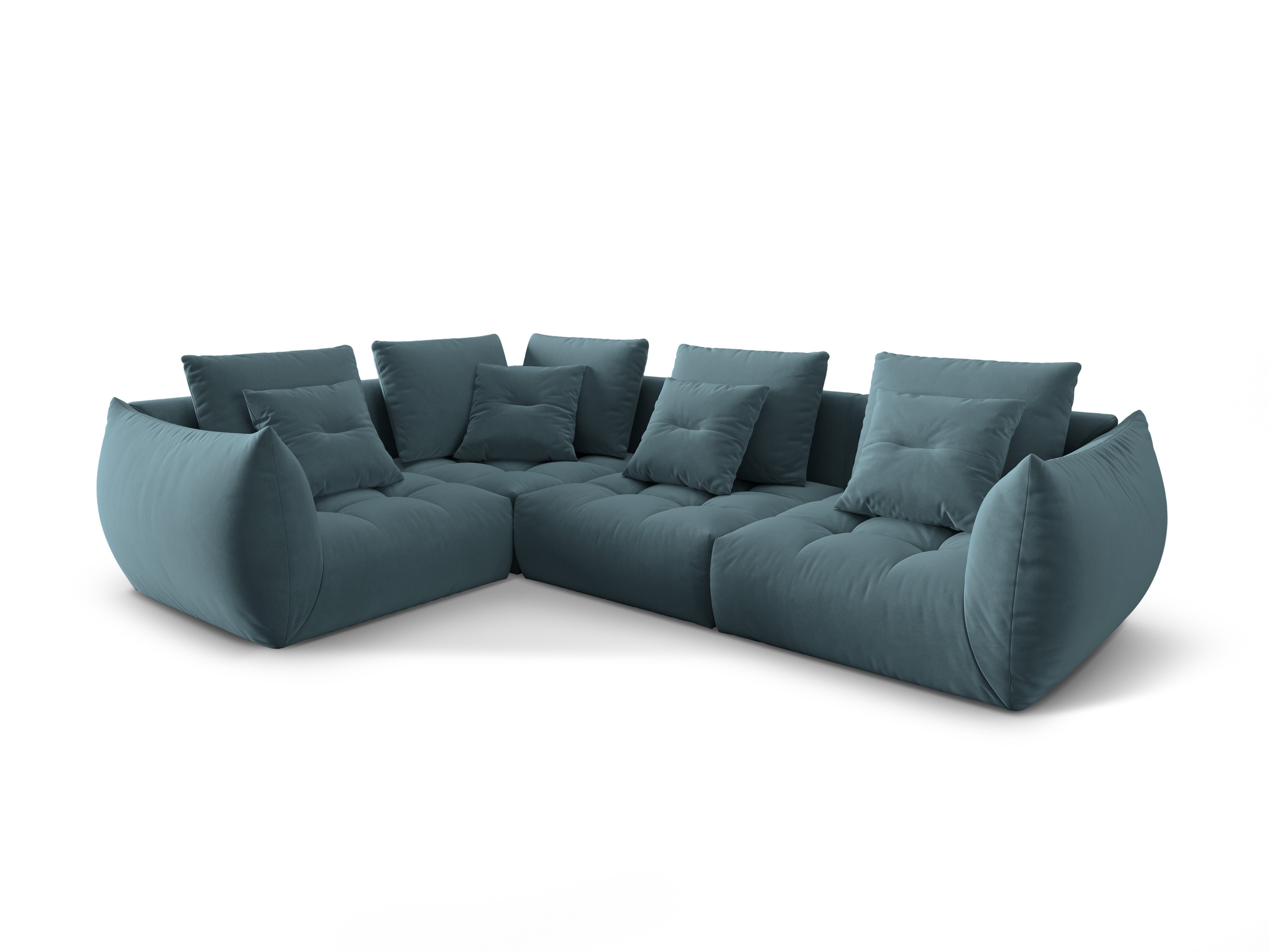Bloom Ecksofa, 316x216 cm, Material: Samt
