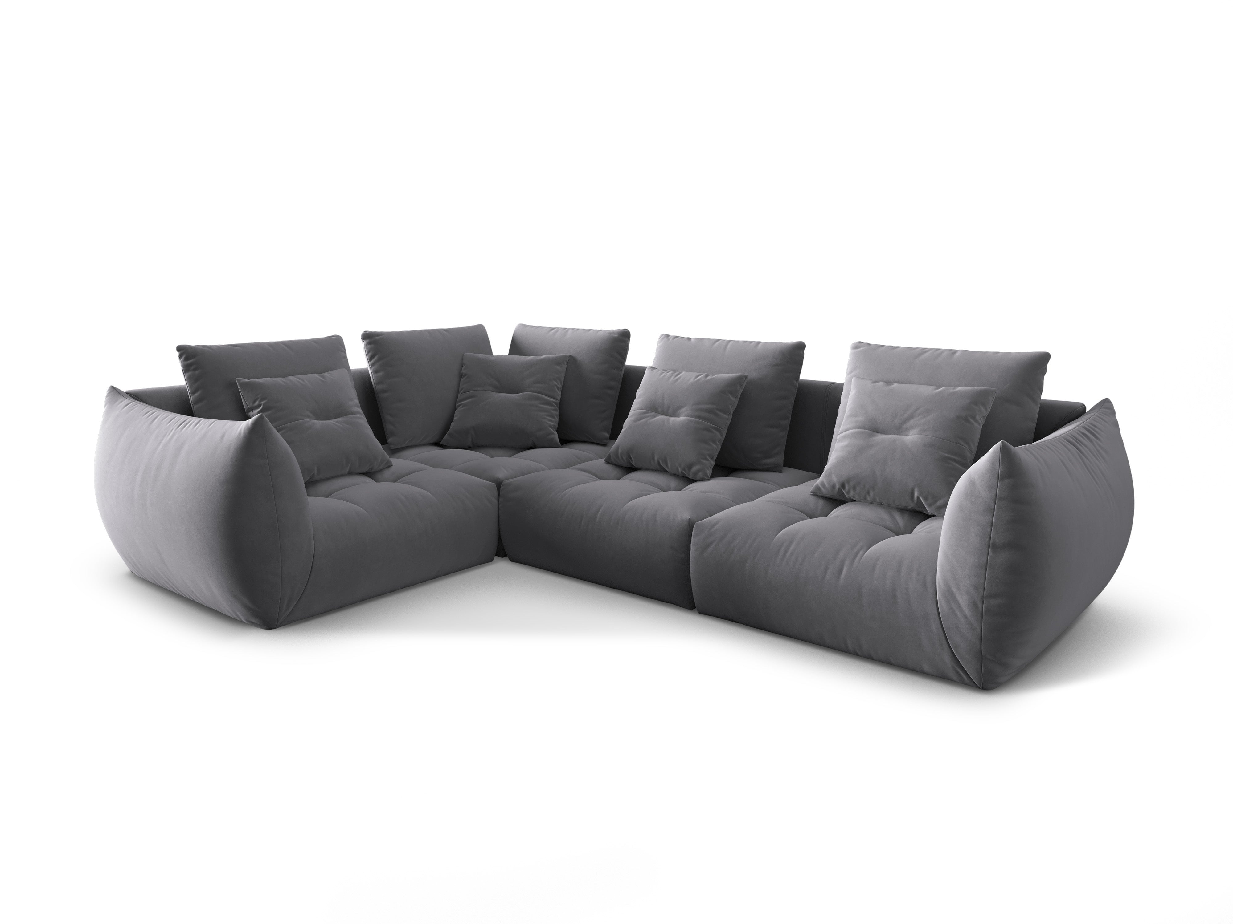 Bloom Ecksofa, 316x216 cm, Material: Samt