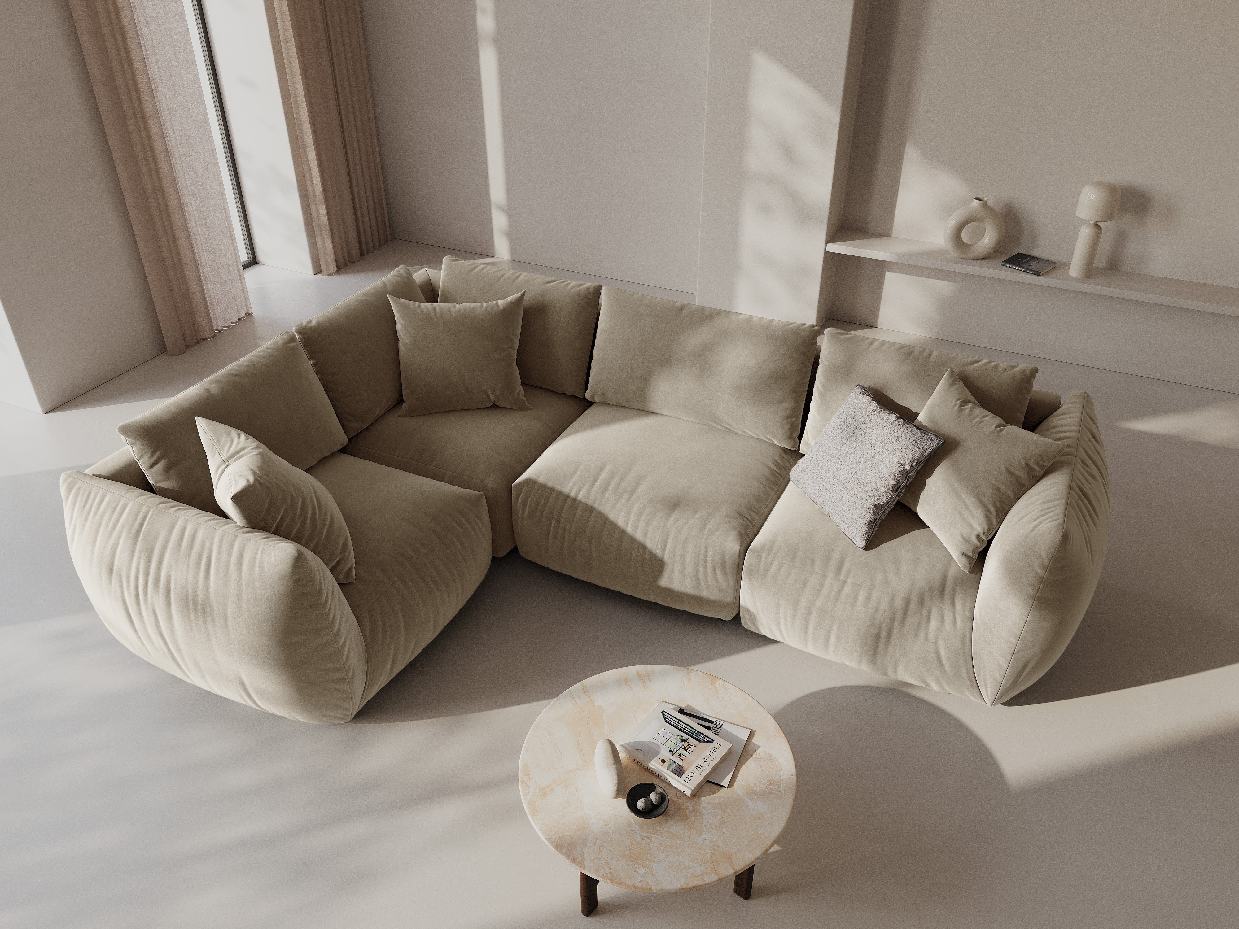 Ecksofa Chris 295x210cm, Material: Samt