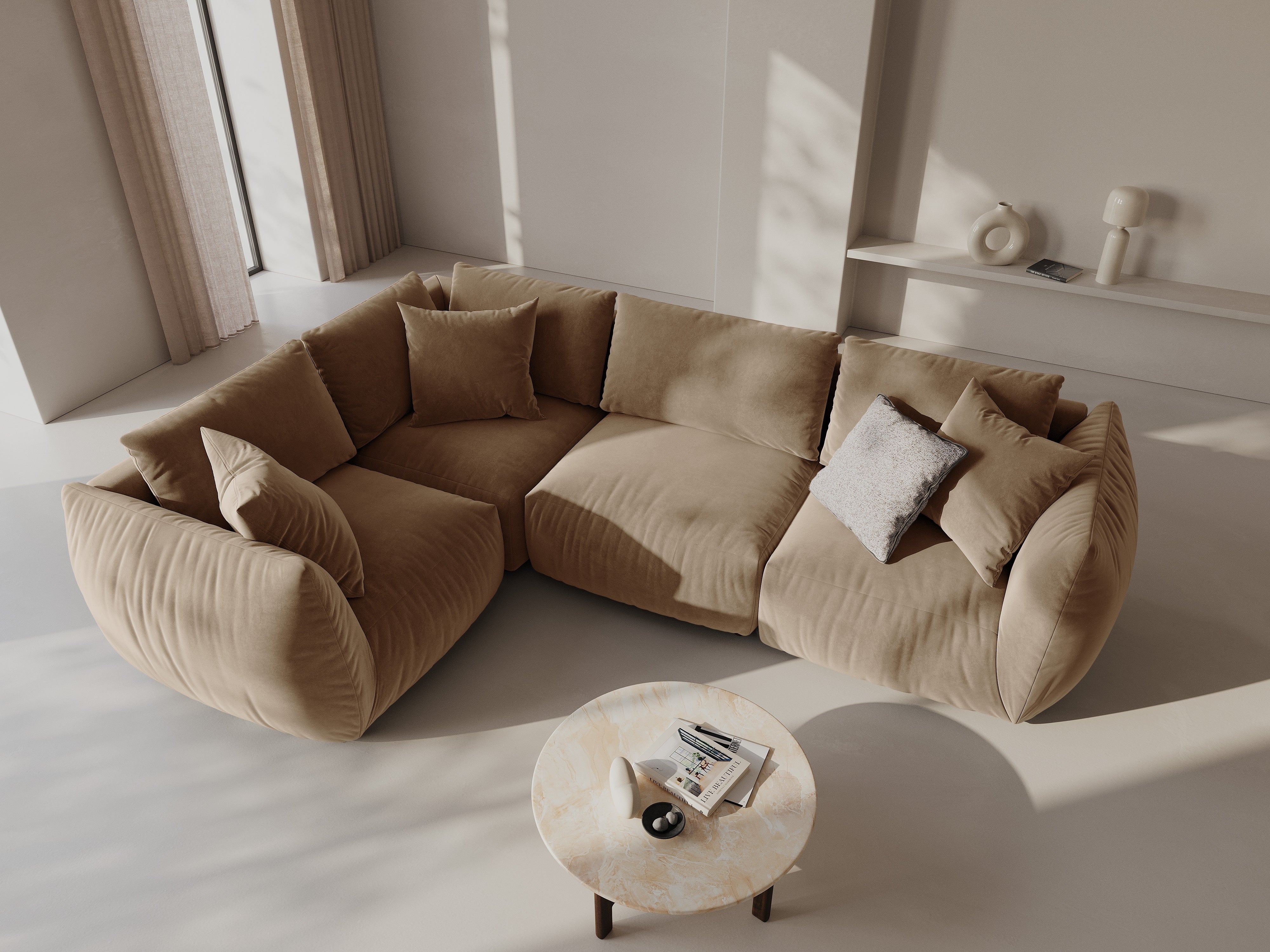 Ecksofa Chris 295x210cm, Material: Samt