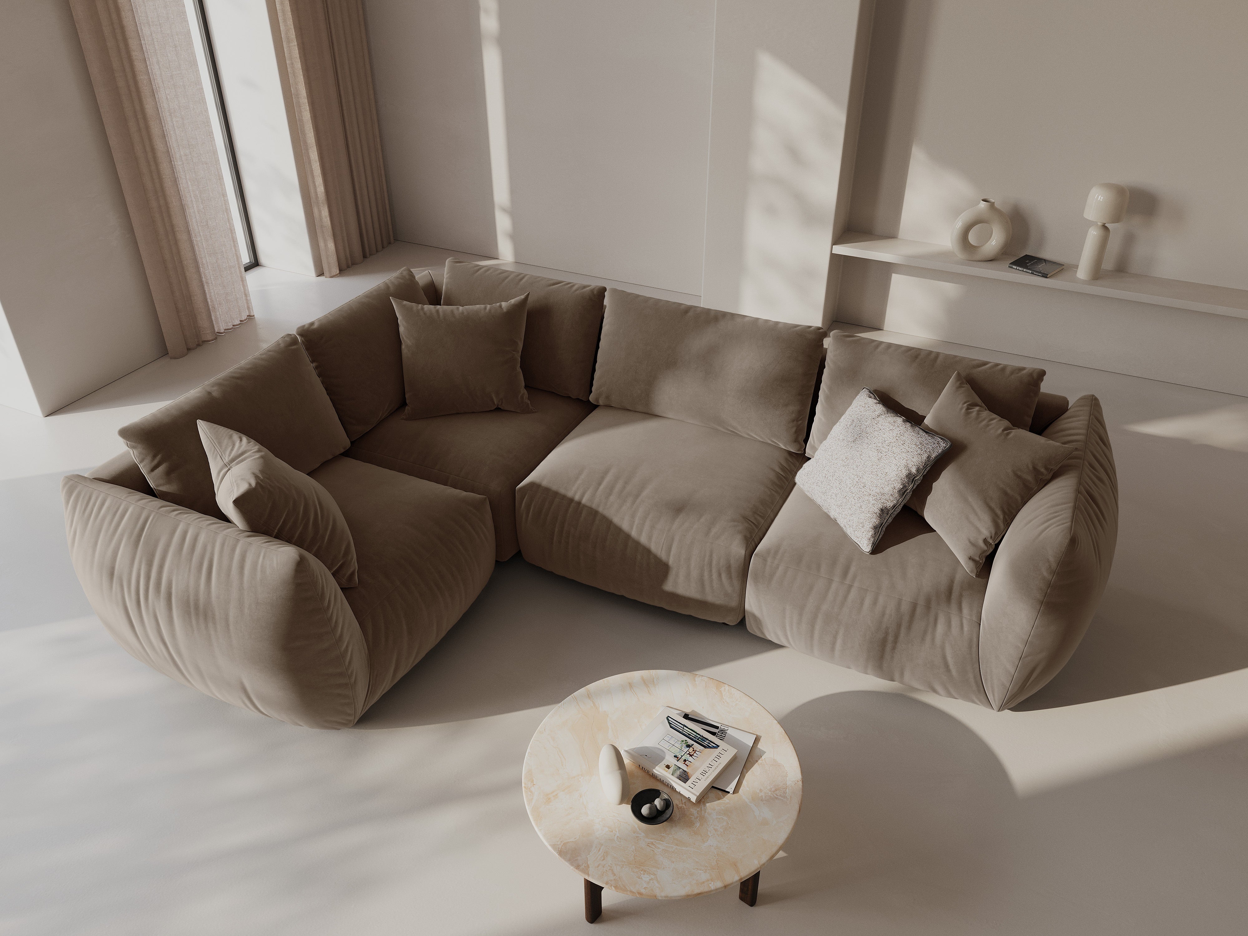 Ecksofa Chris 295x210cm, Material: Samt