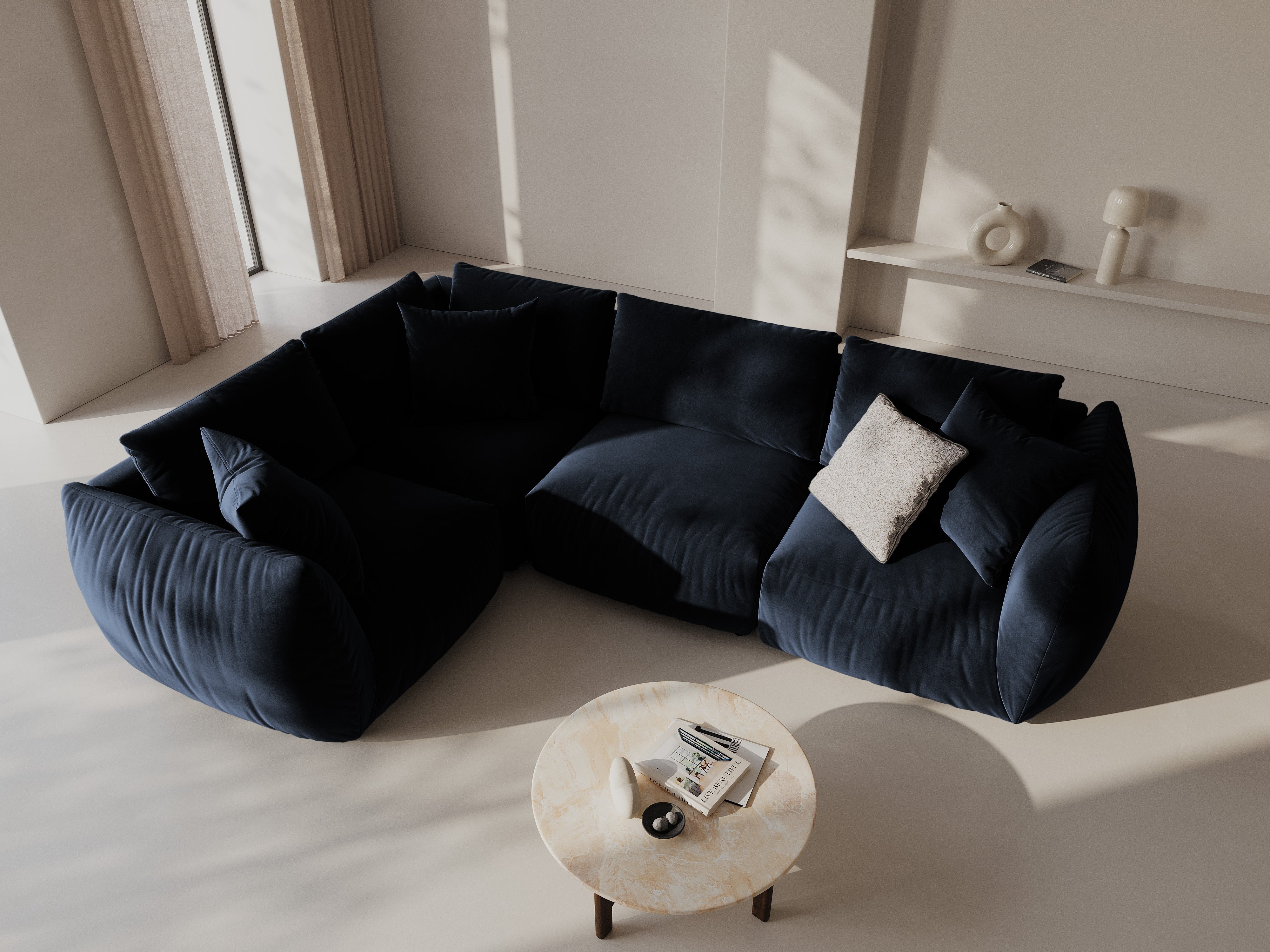 Ecksofa Chris 295x210cm, Material: Samt