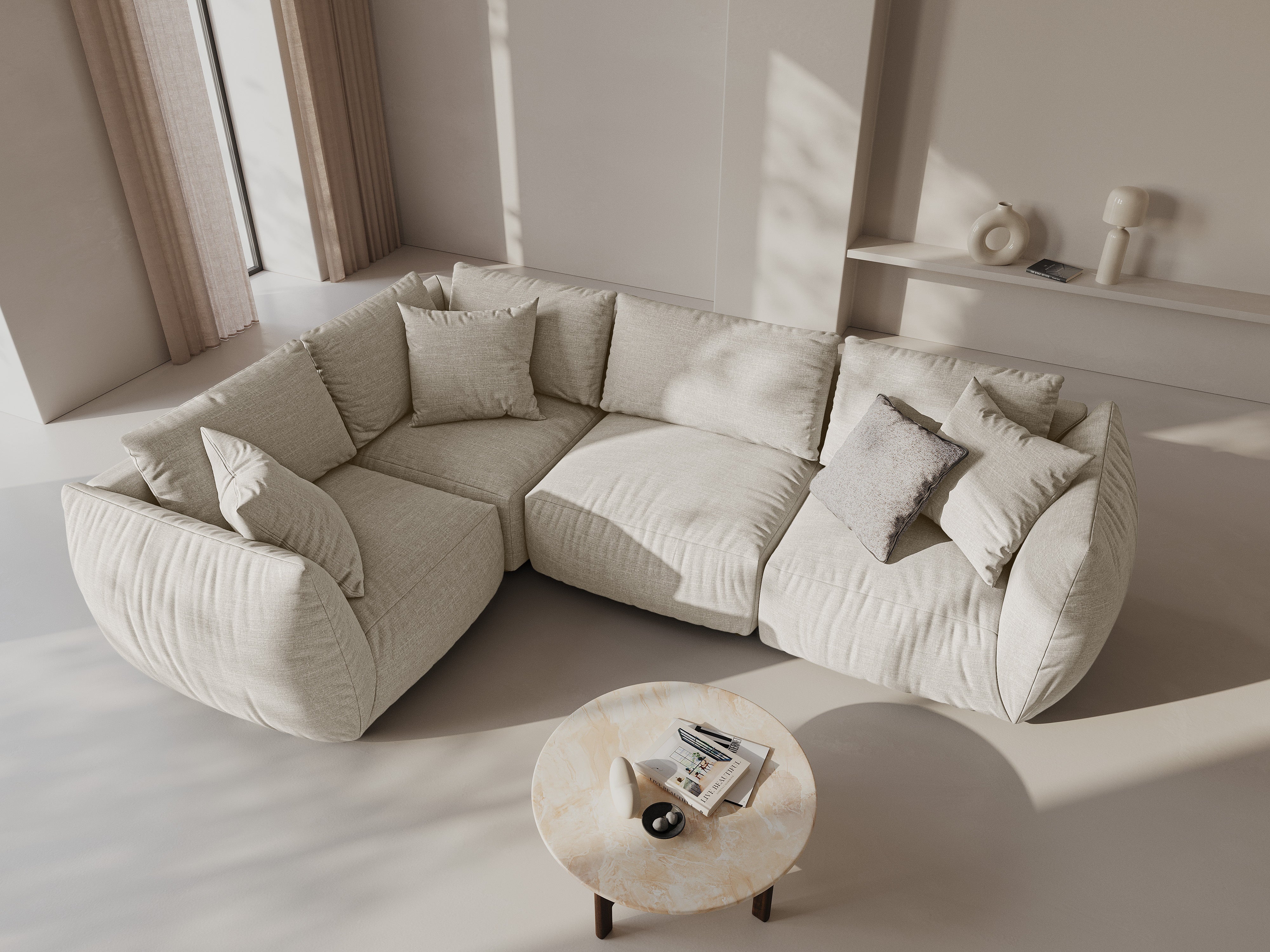 Ecksofa Chris 295x210cm, Material: Strukturstoff