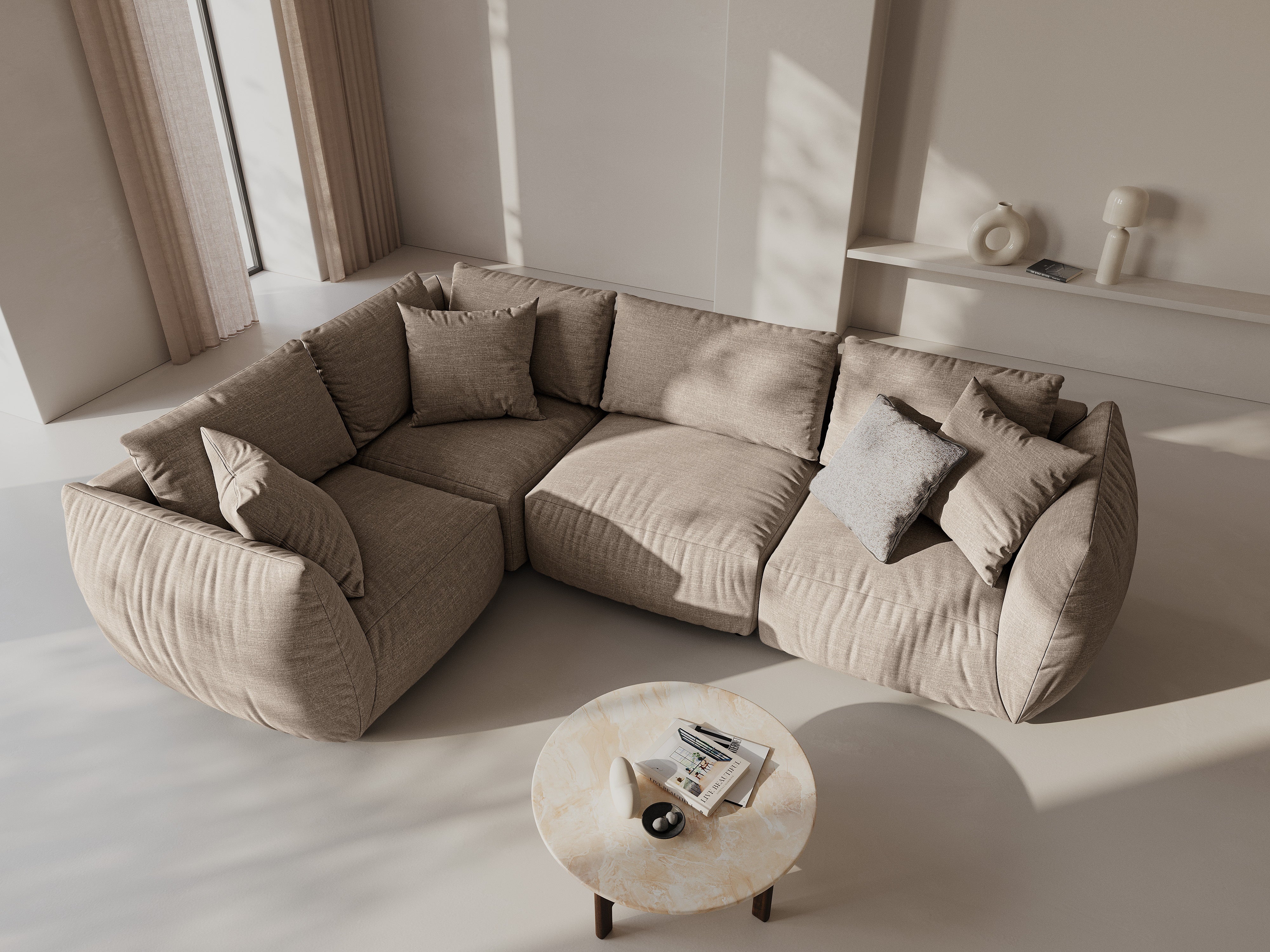 Ecksofa Chris 295x210cm, Material: Strukturstoff