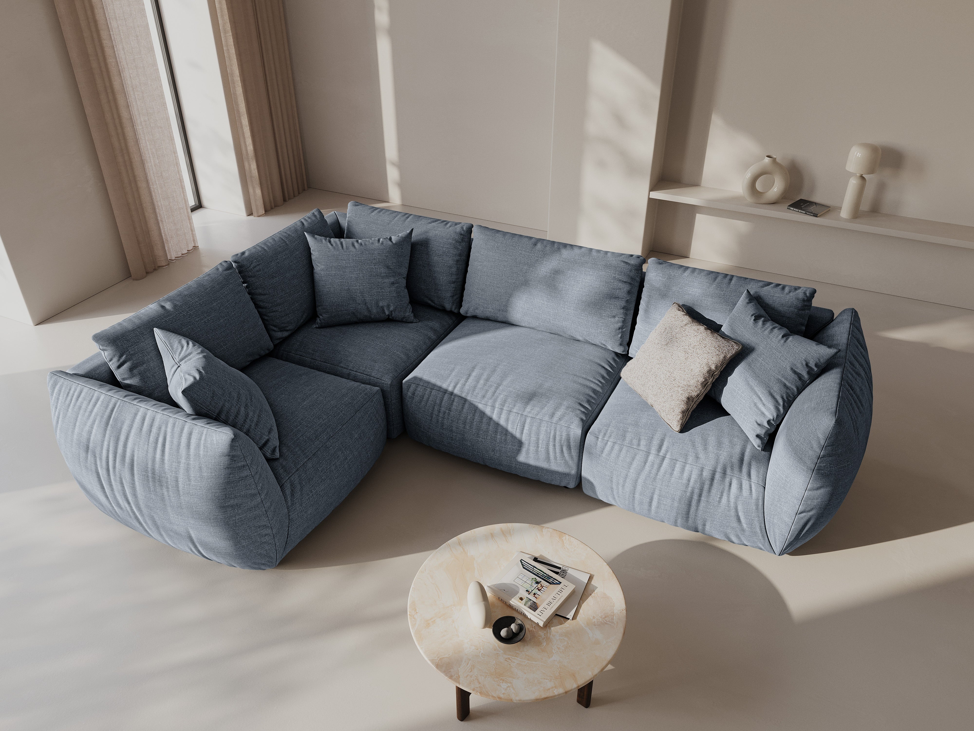 Ecksofa Chris 295x210cm, Material: Strukturstoff