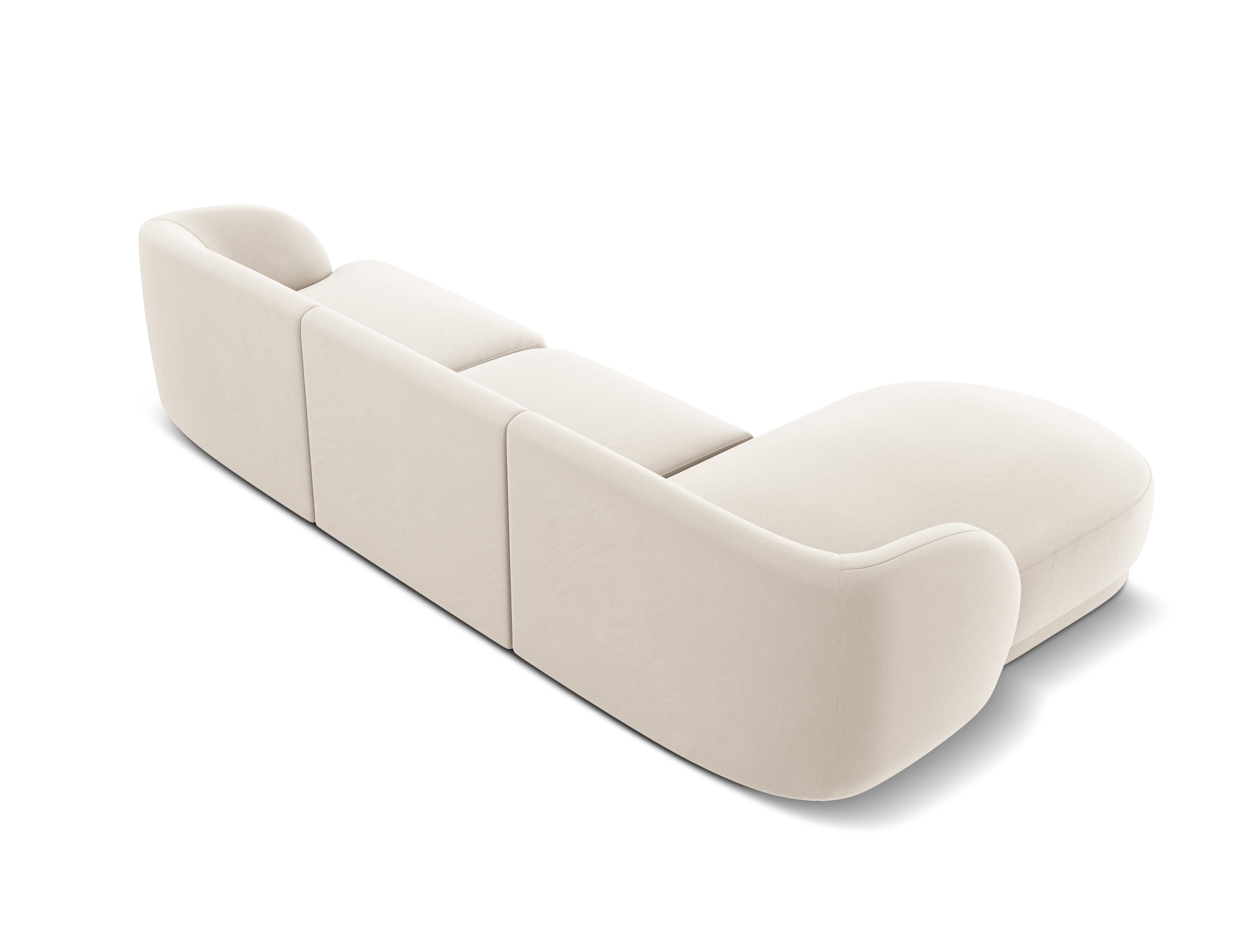 Ecksofa Miley abgerundet 255x156cm, Material: Samt
