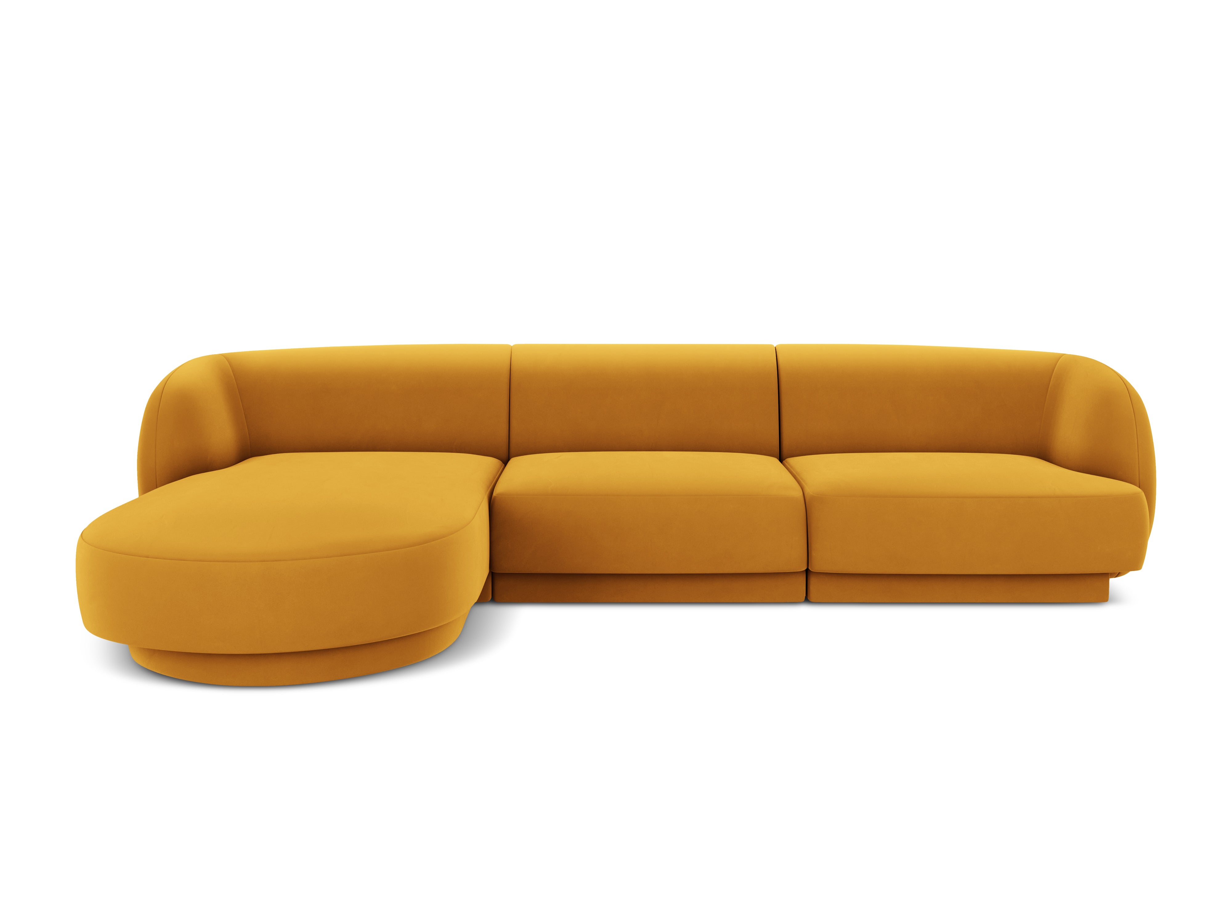 Ecksofa Miley abgerundet 255x156cm, Material: Samt