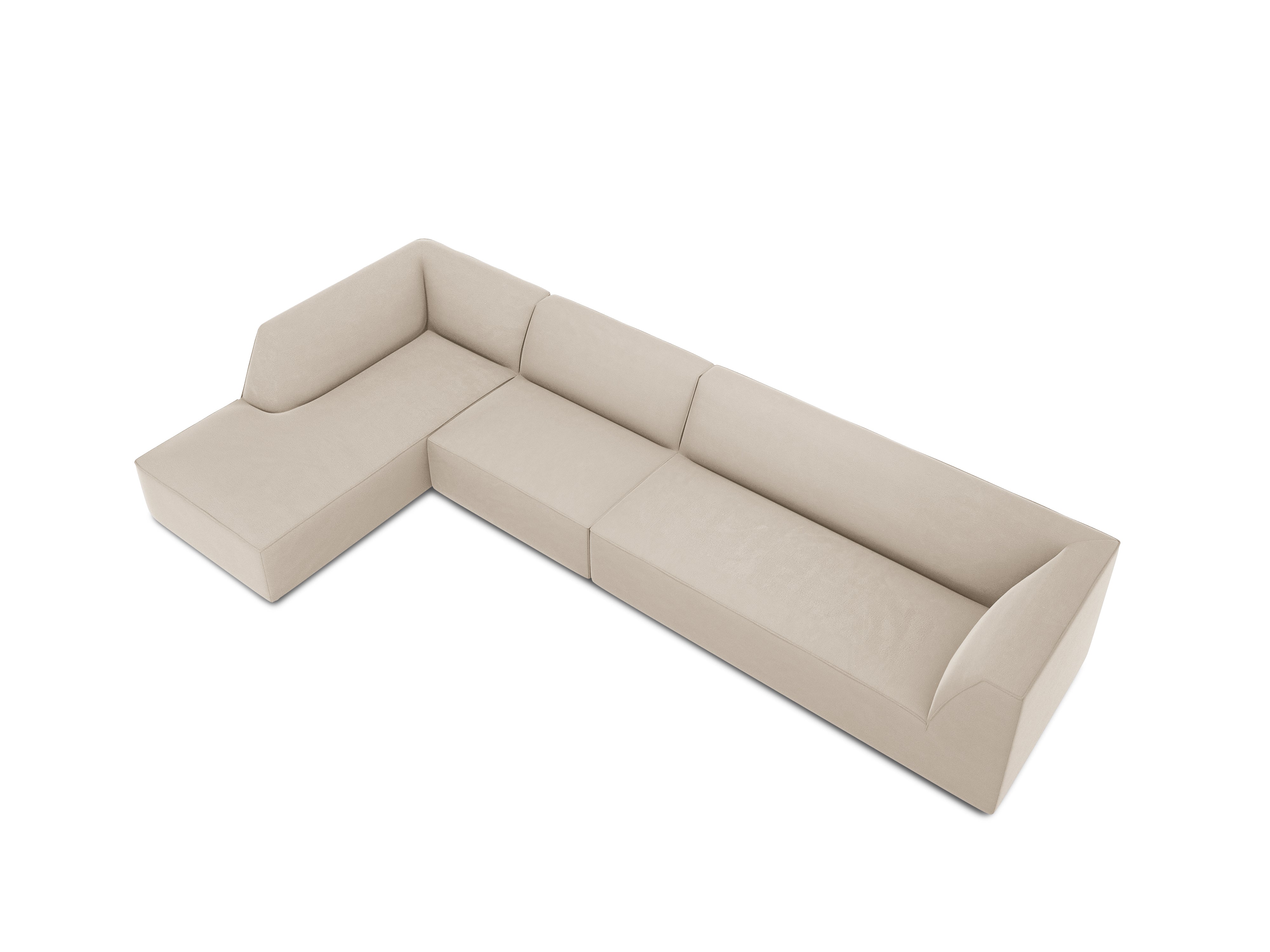 Ecksofa Ruby, 5 Sitze, 366x180cm, Material: Samt