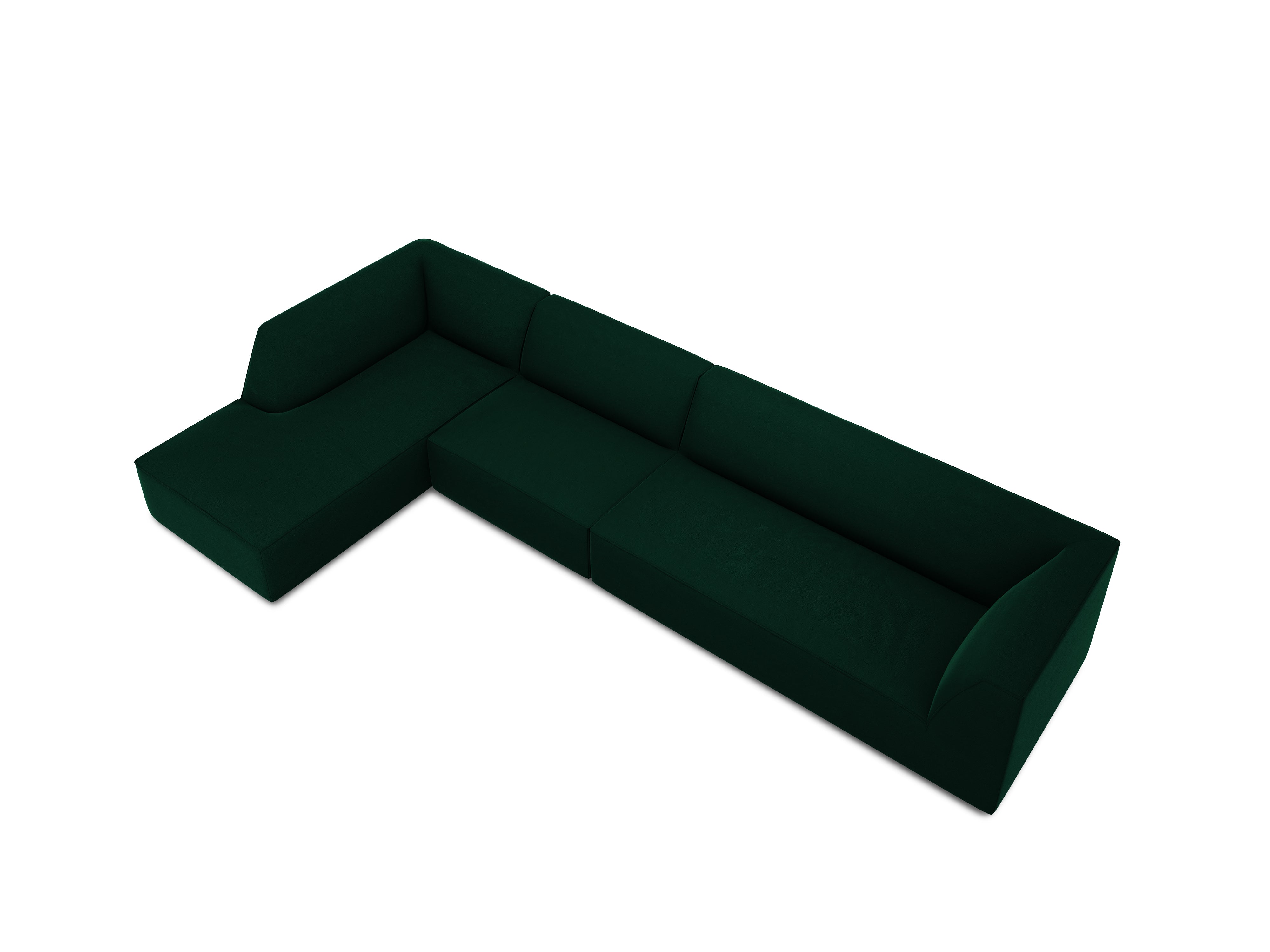 Ecksofa Ruby, 5 Sitze, 366x180cm, Material: Samt