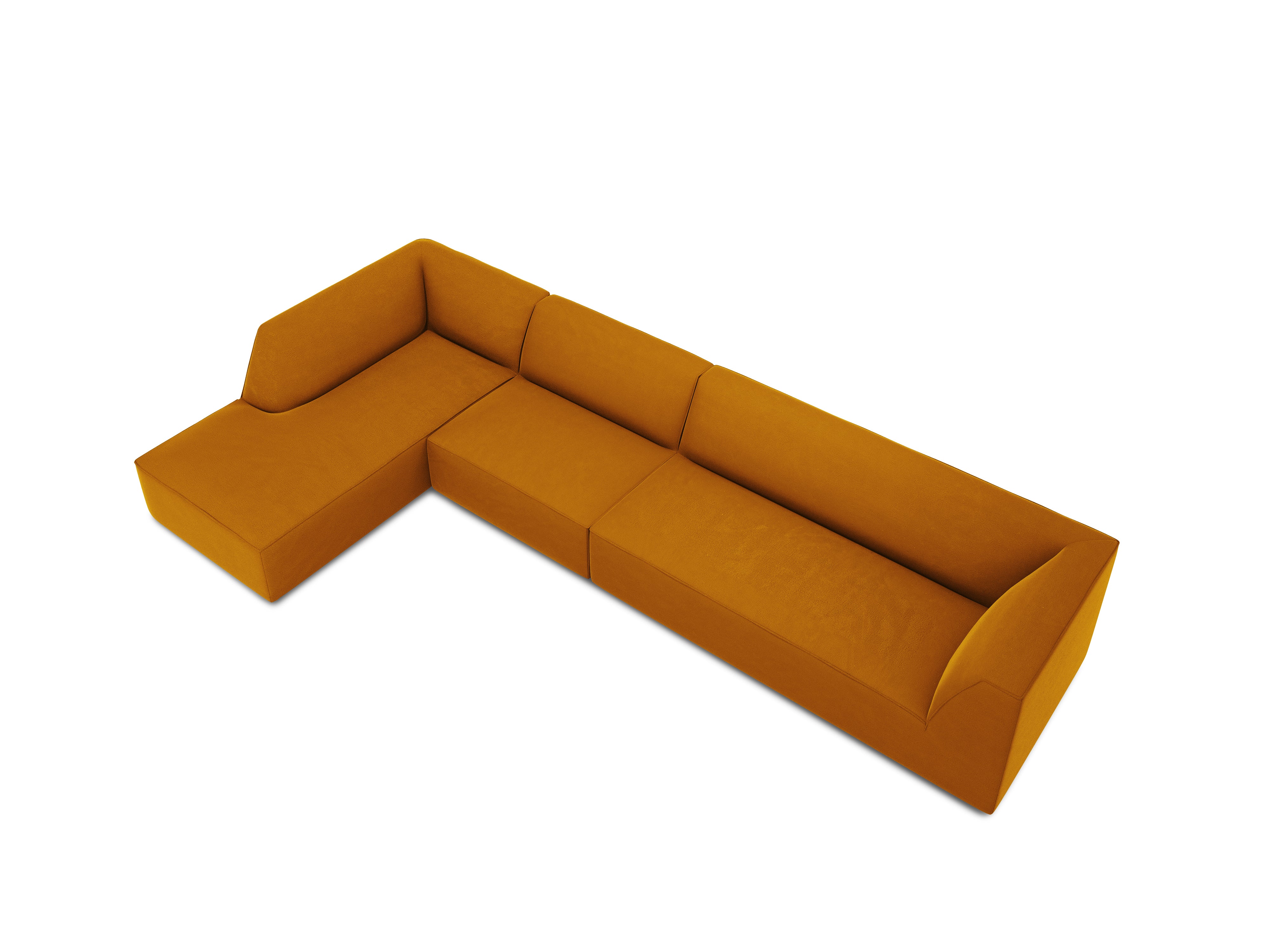 Ecksofa Ruby, 5 Sitze, 366x180cm, Material: Samt