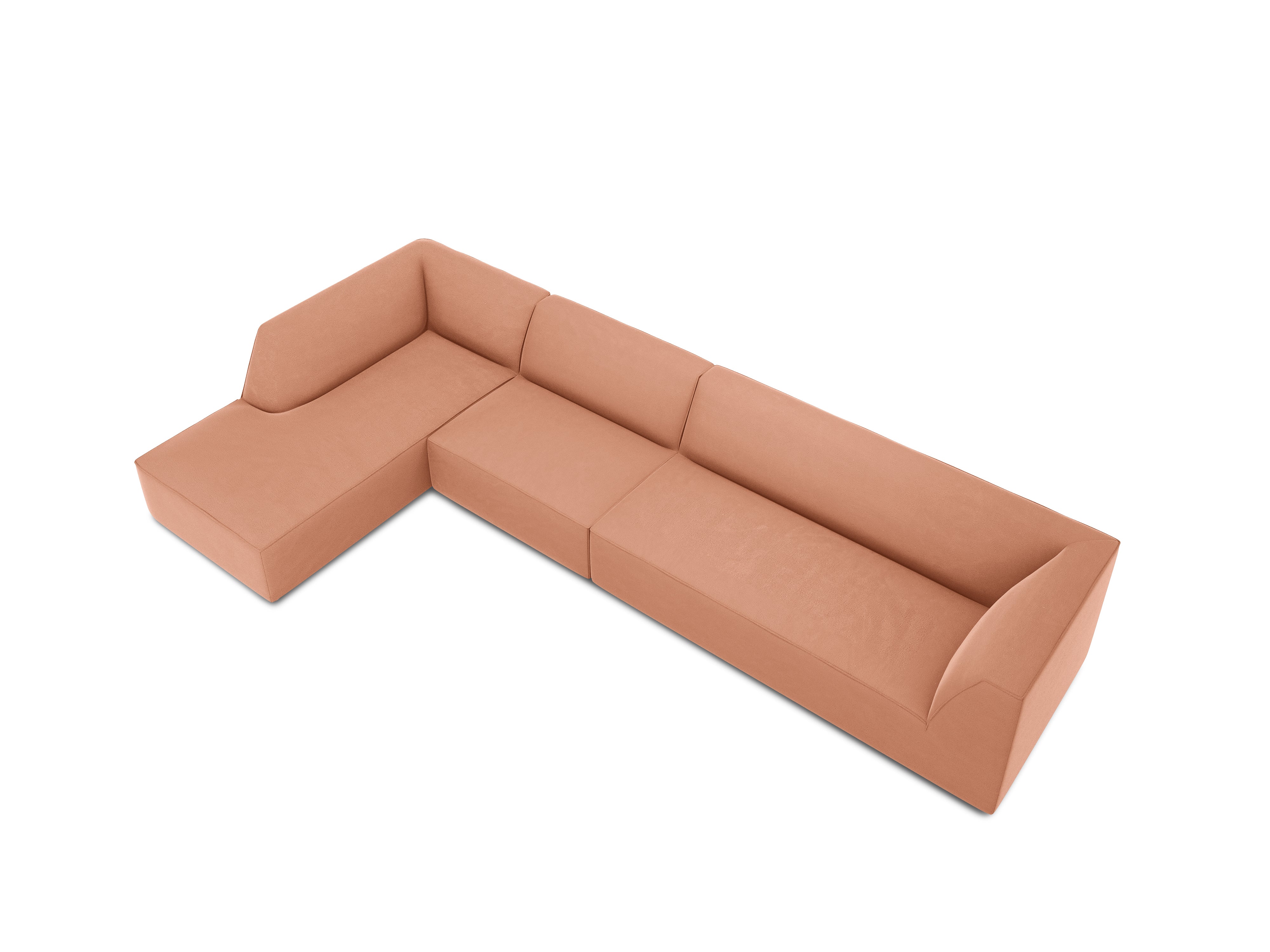 Ecksofa Ruby, 5 Sitze, 366x180cm, Material: Samt