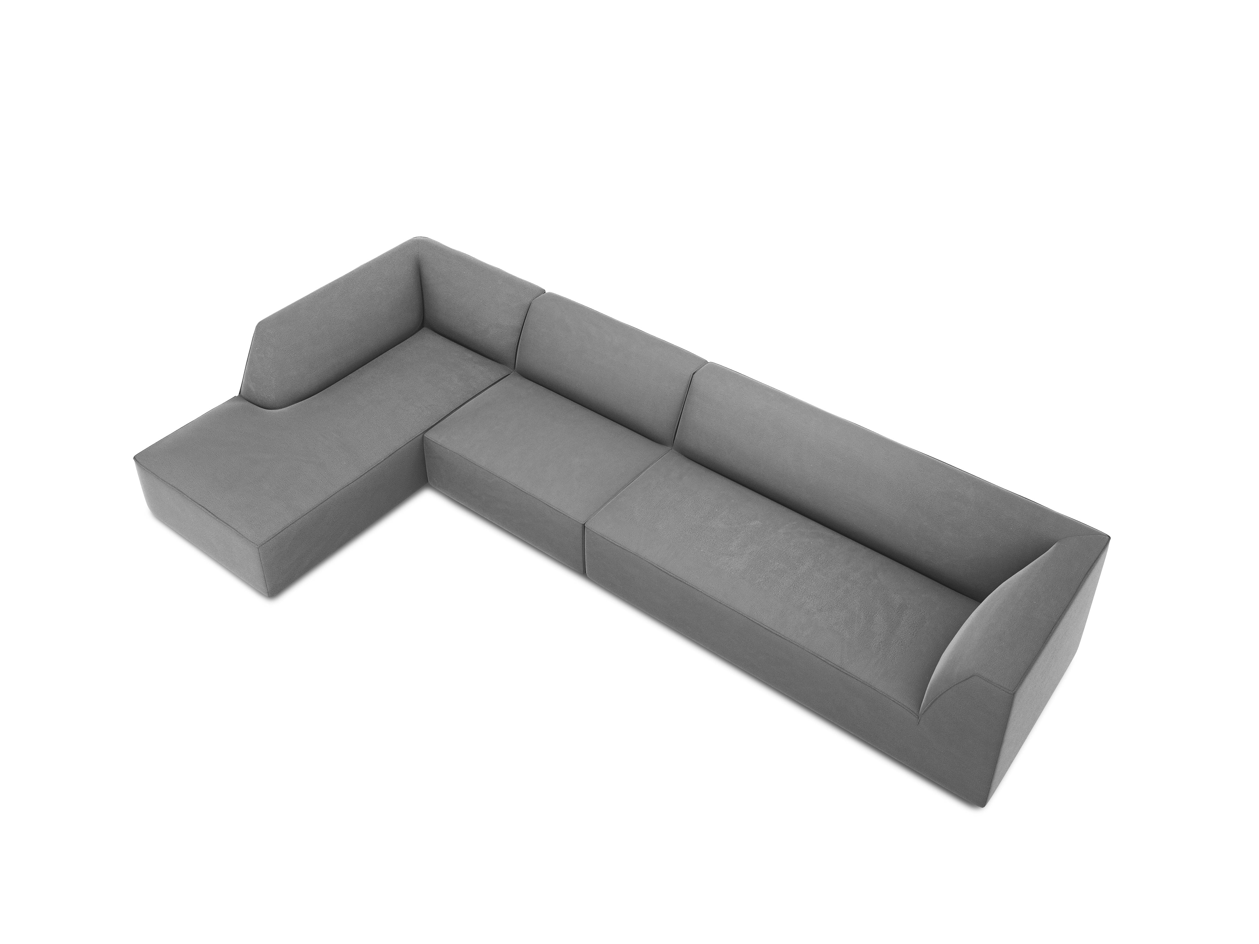Ecksofa Ruby, 5 Sitze, 366x180cm, Material: Samt