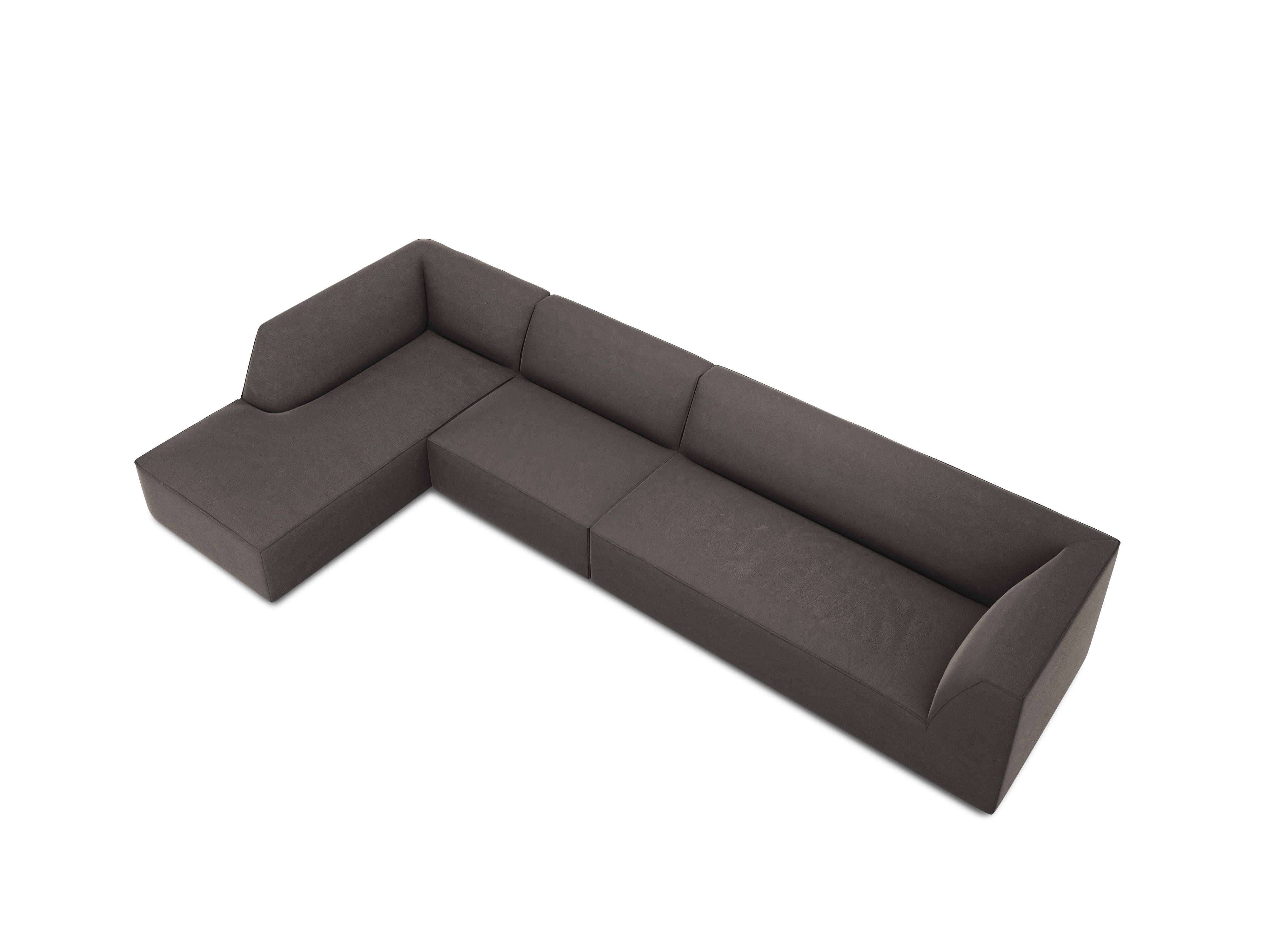 Ecksofa Ruby, 5 Sitze, 366x180cm, Material: Samt