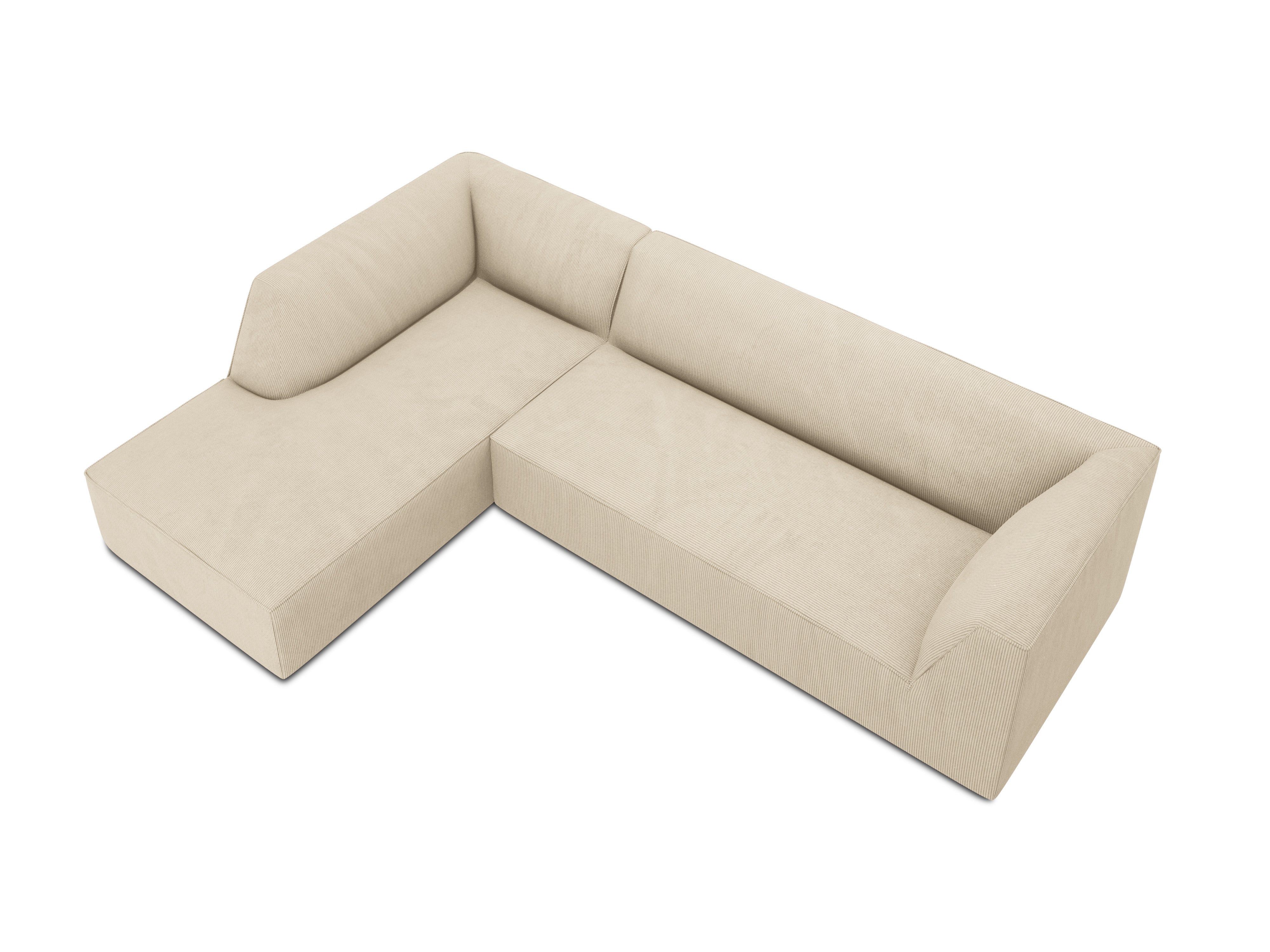 Ecksofa Ruby, 4 Sitze, 273x180cm, Material: Cord