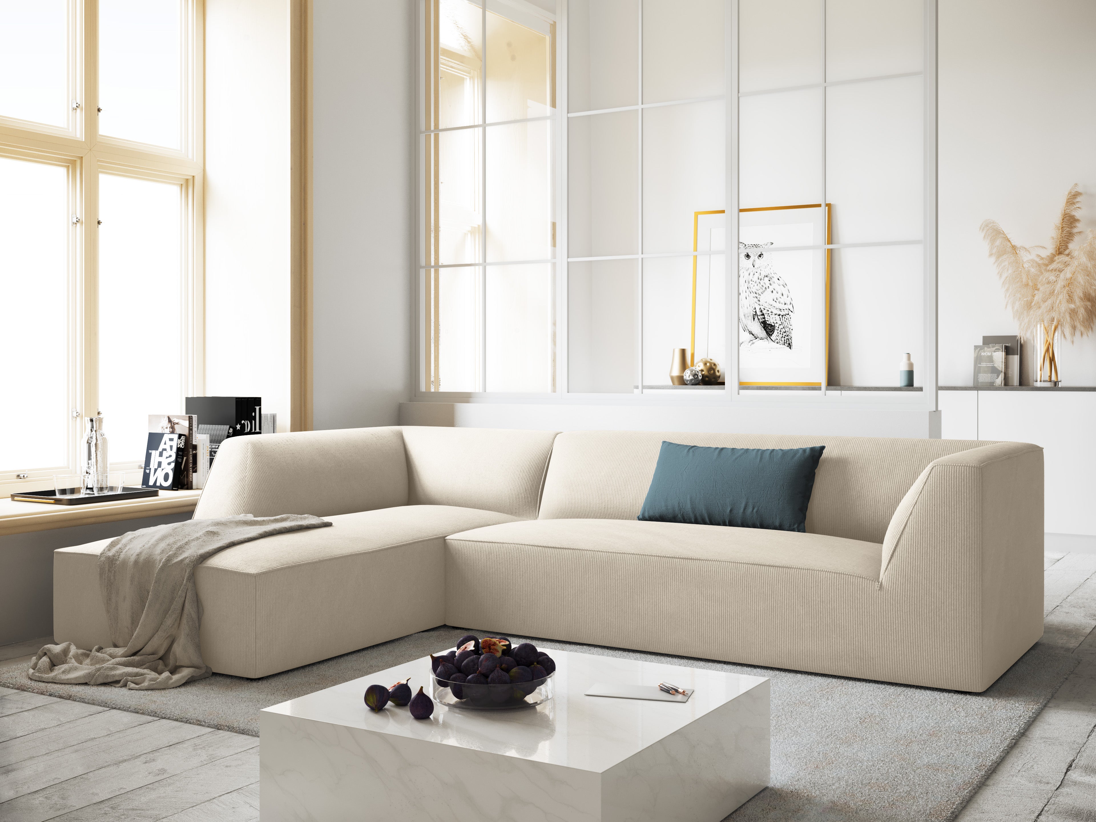 Ecksofa Ruby, 4 Sitze, 273x180cm, Material: Cord