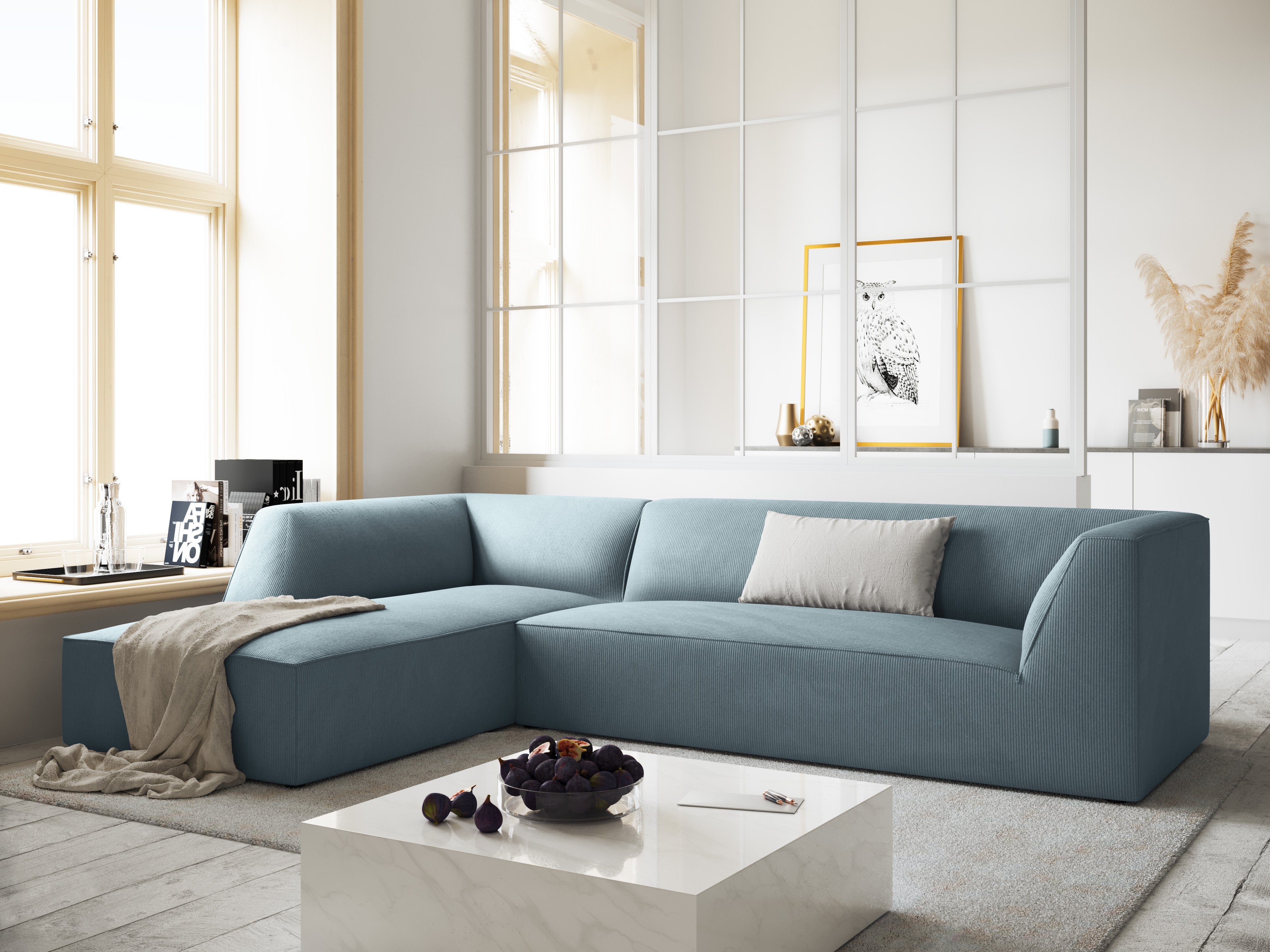 Ecksofa Ruby, 4 Sitze, 273x180cm, Material: Cord