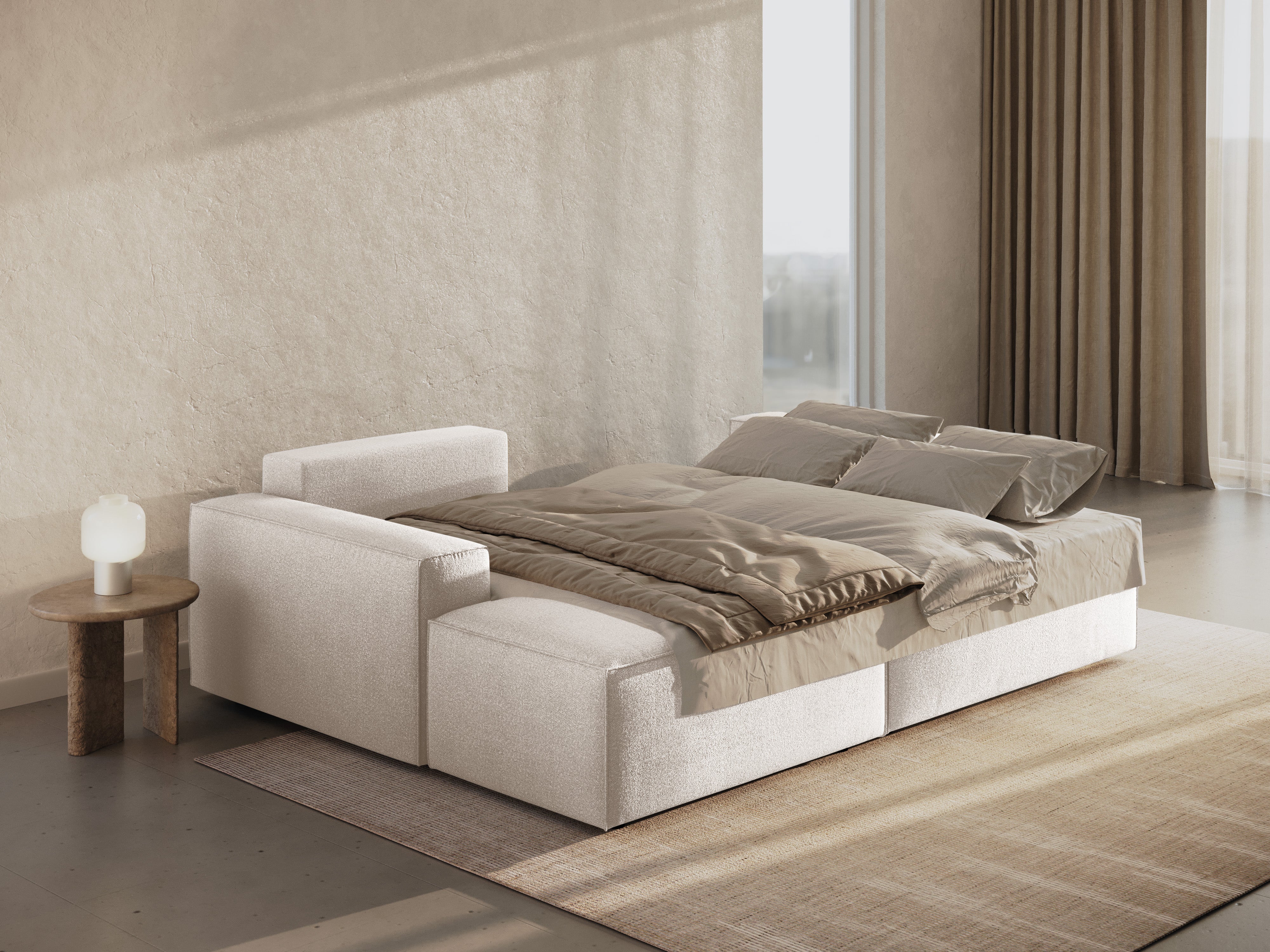 Ecksofa-Set Jodie, Material: Bouclé