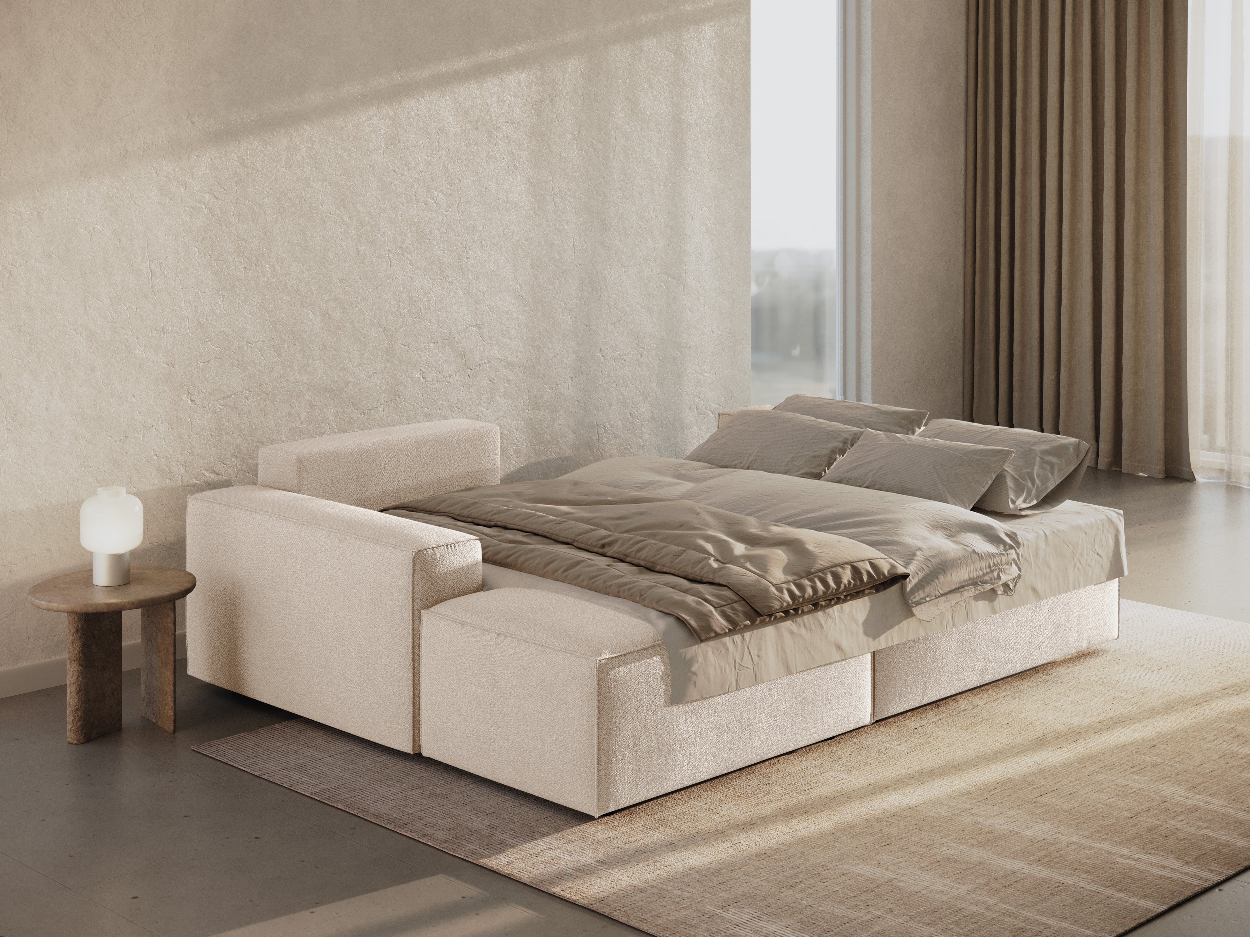 Ecksofa-Set Jodie, Material: Bouclé