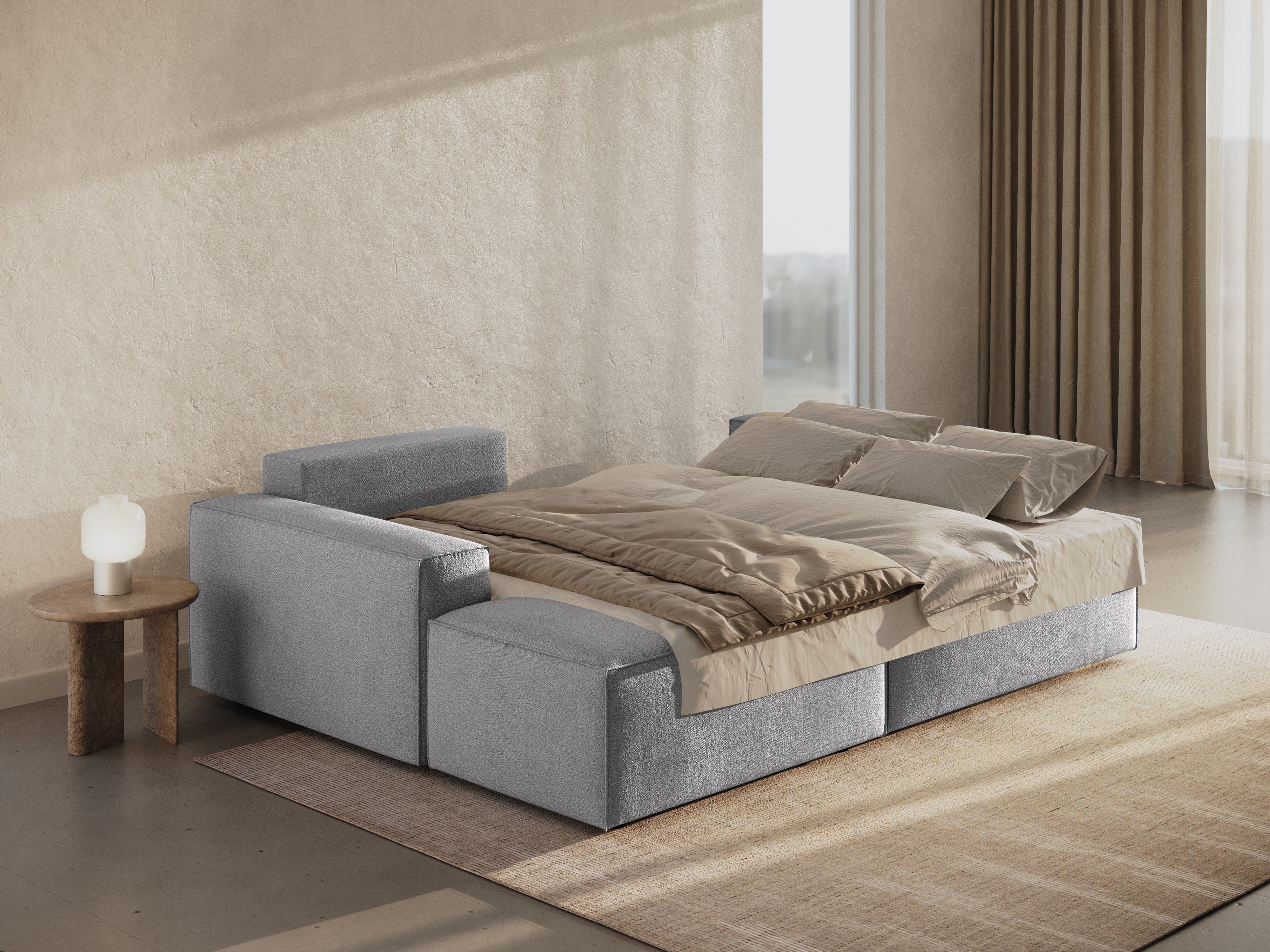 Ecksofa-Set Jodie, Material: Bouclé