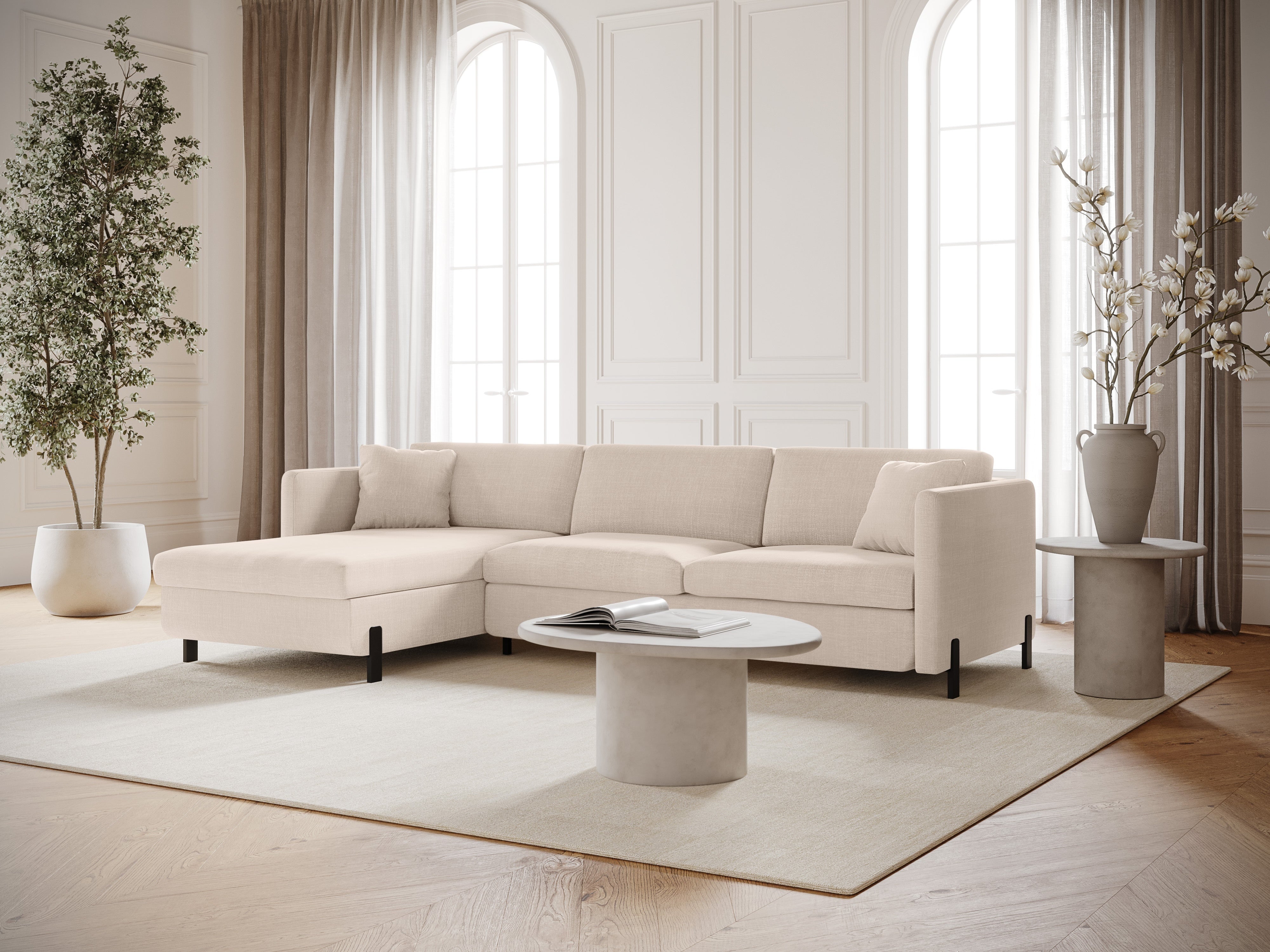 Ecksofa Gloria 280x170cm, Material: Strukturstoff