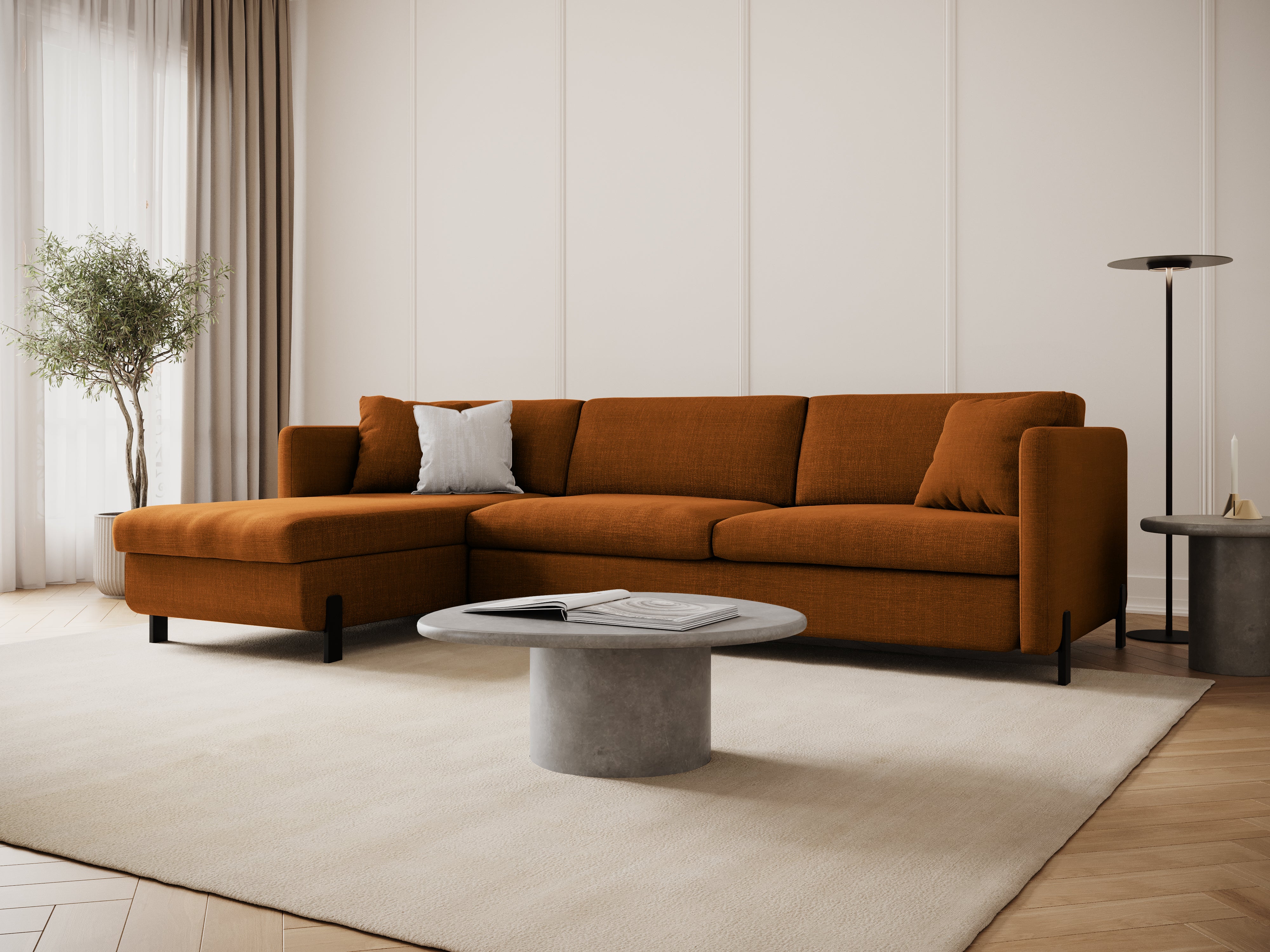 Ecksofa Gloria 280x170cm, Material: Strukturstoff
