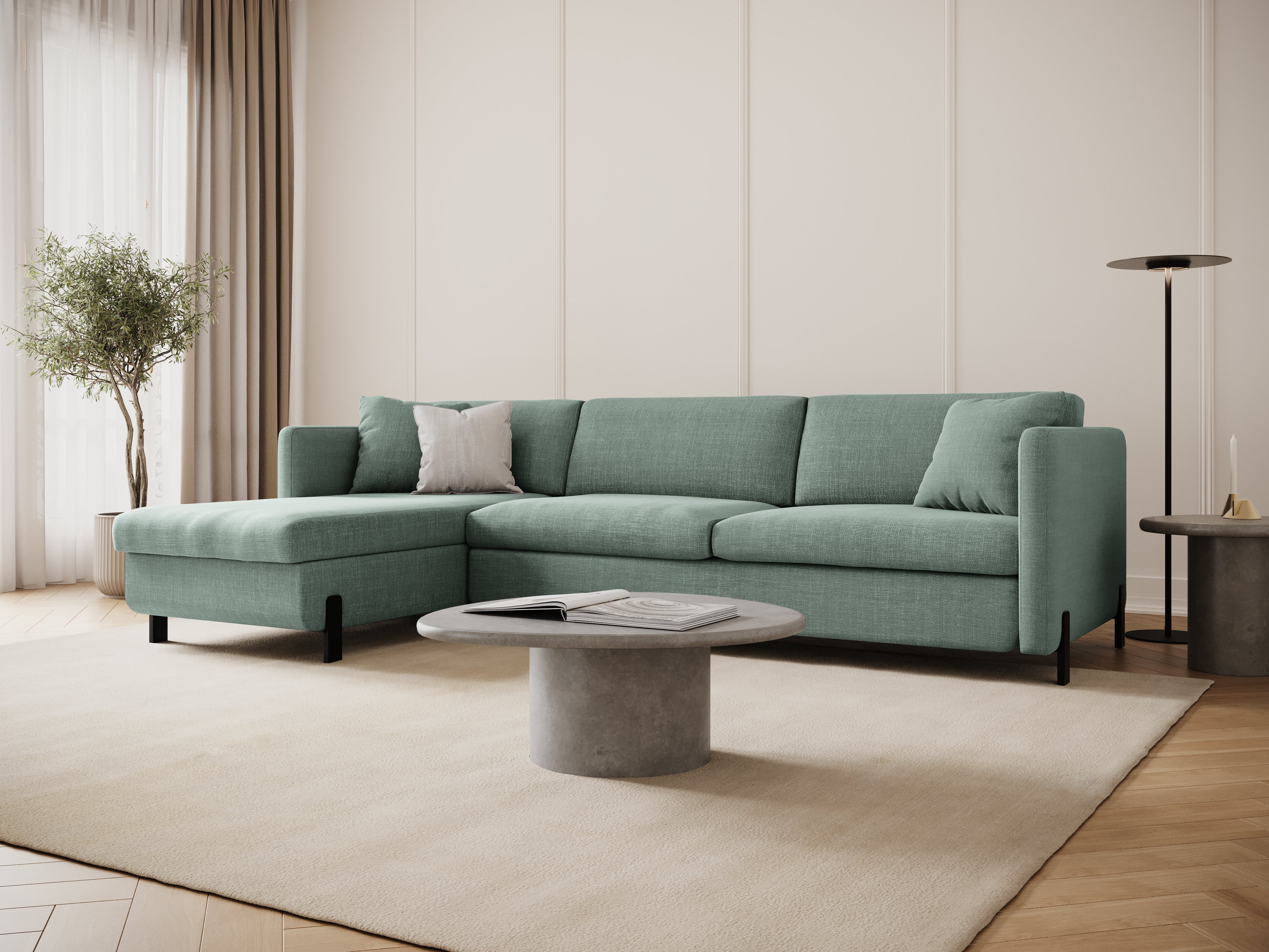 Ecksofa Gloria 280x170cm, Material: Strukturstoff
