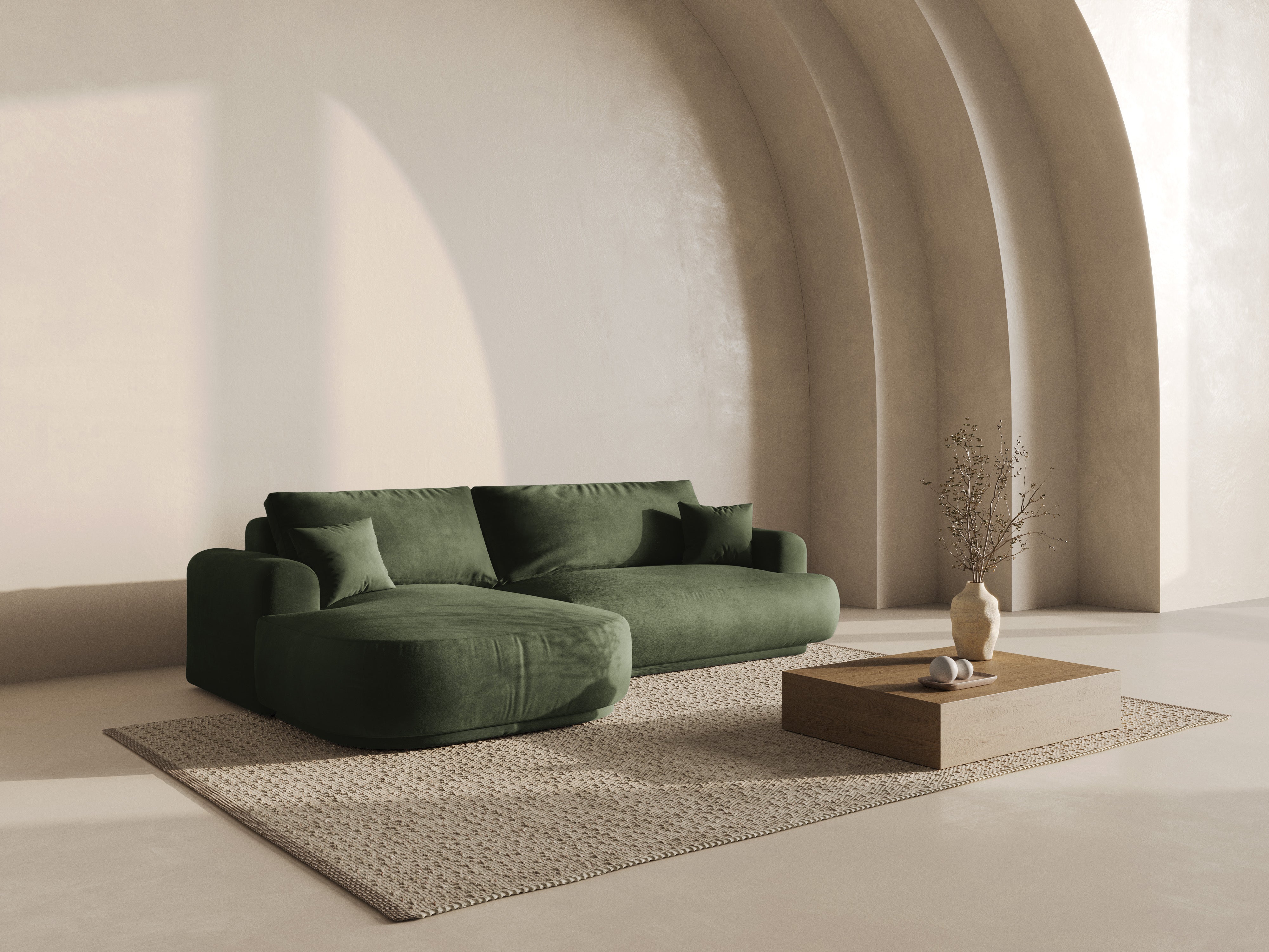 Ecksofa Ella 271x174cm, Material: Samt